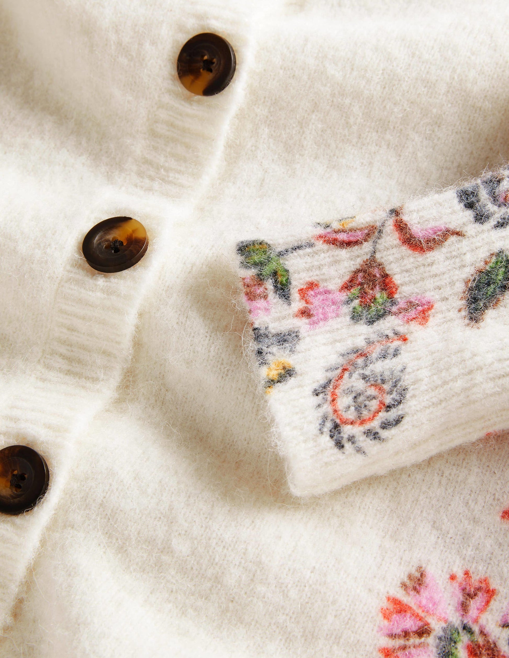 Printed Fluffy Cardigan-Ivory, Blossom Pomme-9