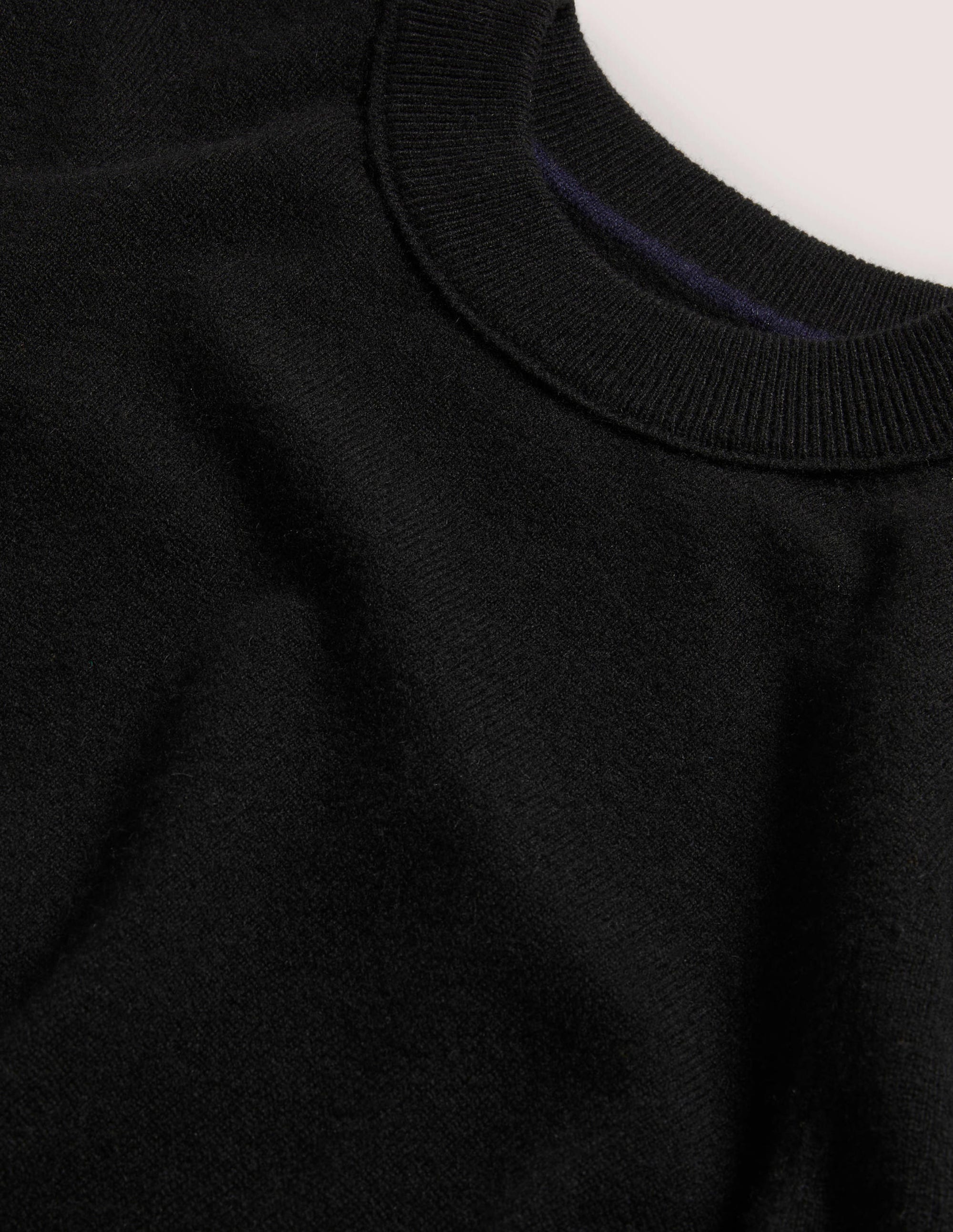 Cashmere Puff Shoulder Sweater-Black - Image 7