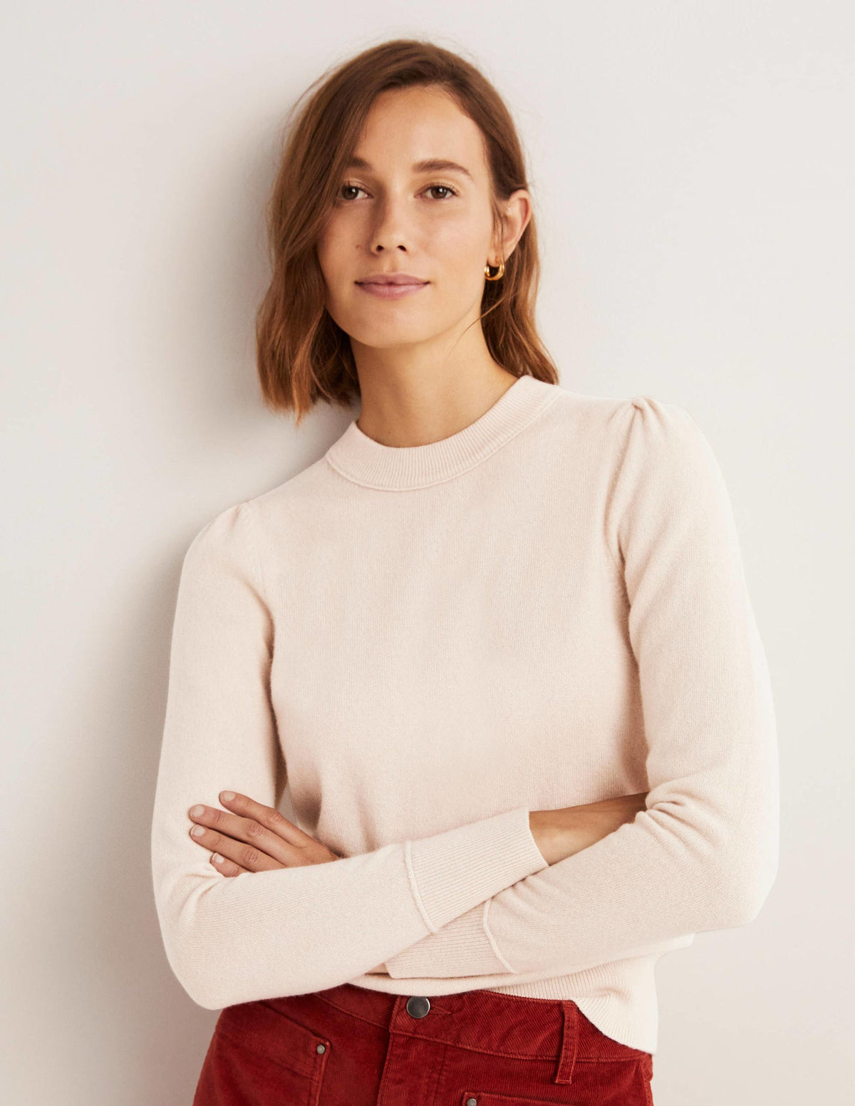Cashmere Puff Shoulder Sweater-Rope - Image 4