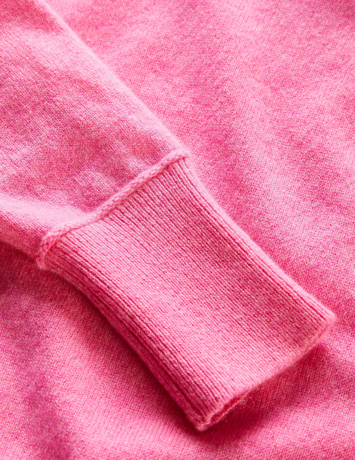 Cashmere Puff Shoulder Sweater-Cherry Blossom Melange - Image 7