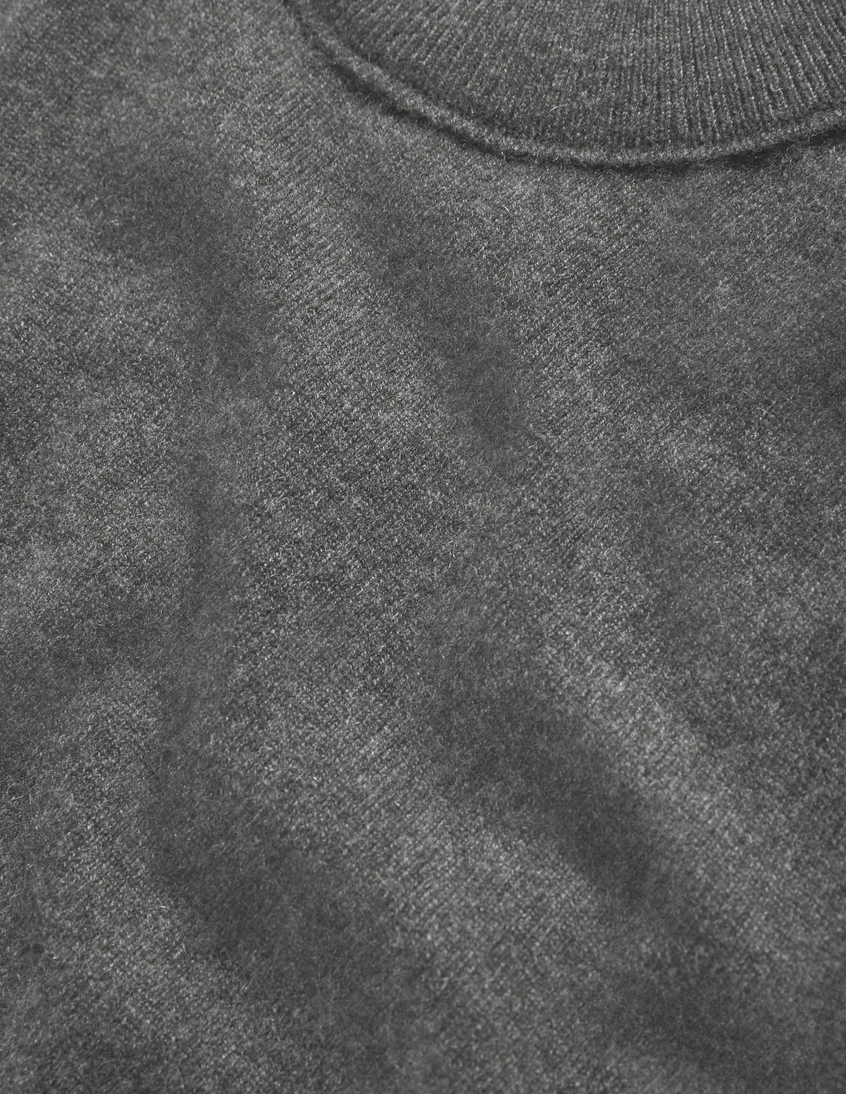 Cashmere Crew Neck Vest-Charcoal Melange - Image 7