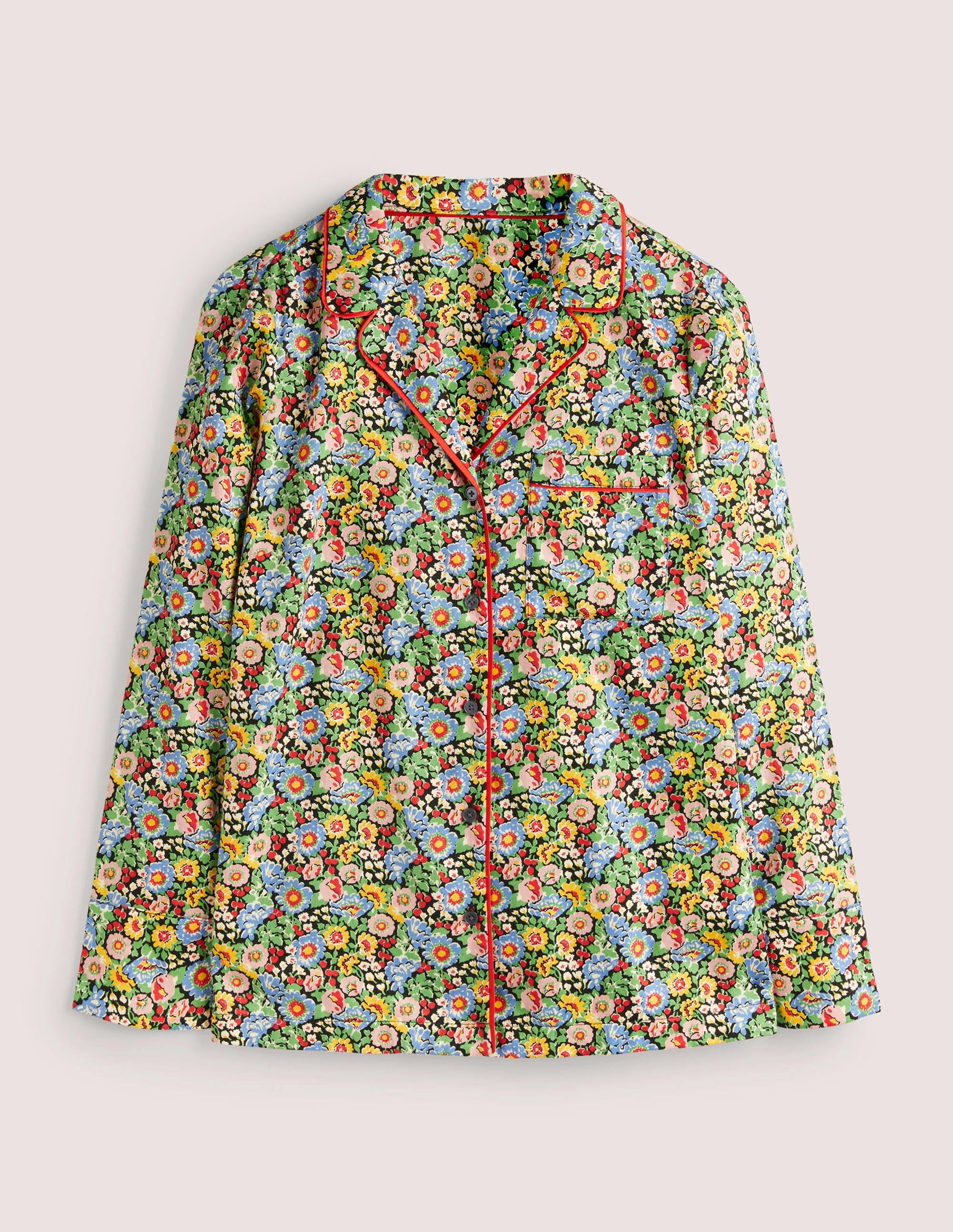 Easy Cotton Sleep Shirt-Multi, Flora Illusion - Image 5