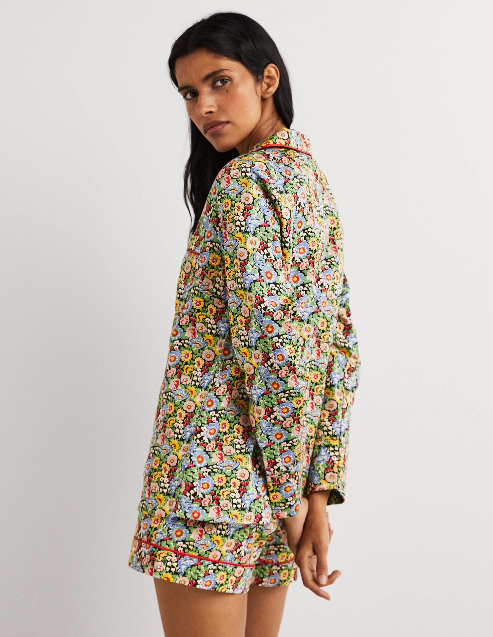 Easy Cotton Sleep Shirt-Multi, Flora Illusion-3
