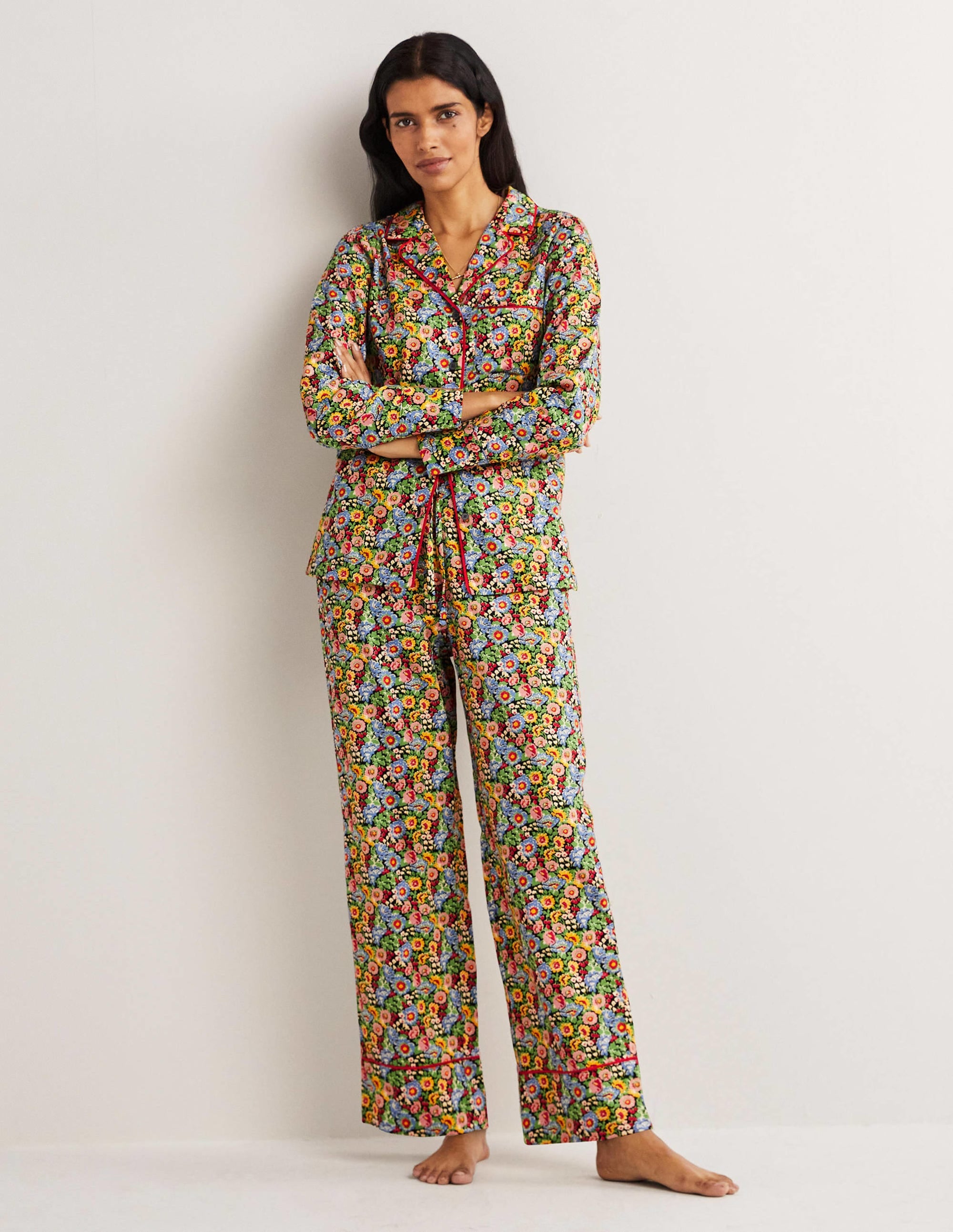Easy Cotton Sleep Bottoms-Multi, Flora Illusion - Image 1