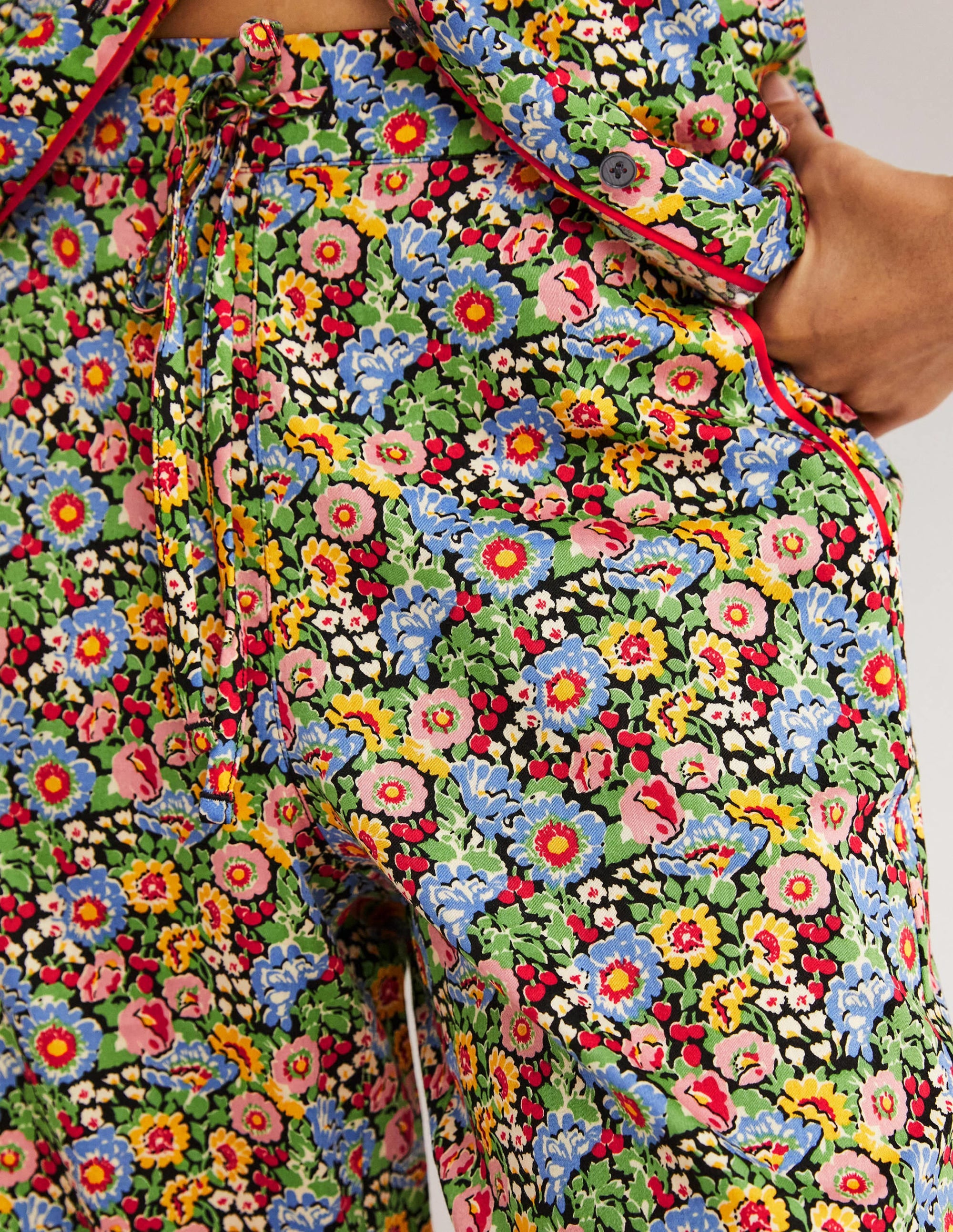 Easy Cotton Sleep Bottoms-Multi, Flora Illusion - Image 2
