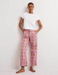 Easy Cotton Sleep Bottoms-Milkshake, Paradise Garden