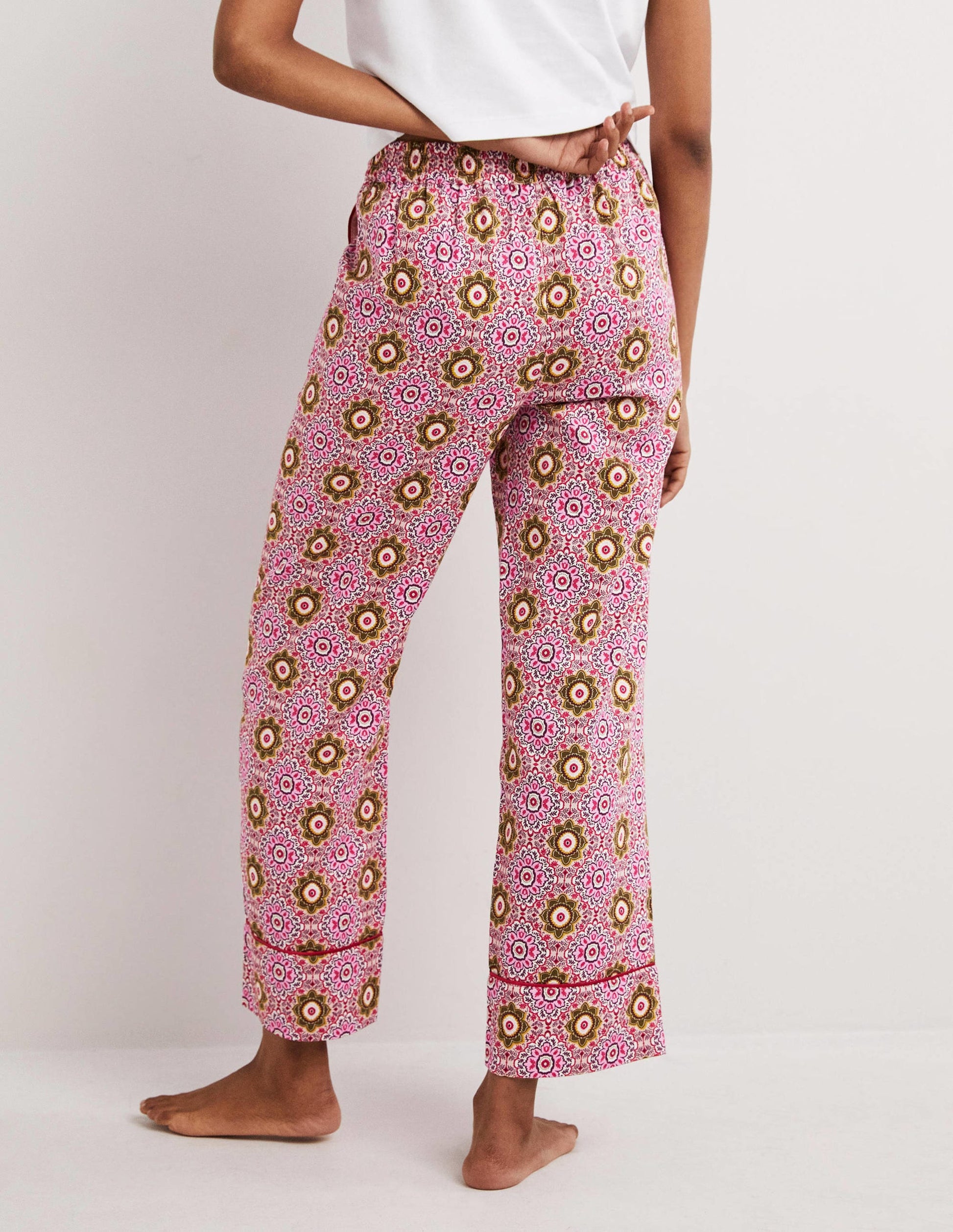Easy Cotton Sleep Bottoms-Milkshake, Paradise Garden-3