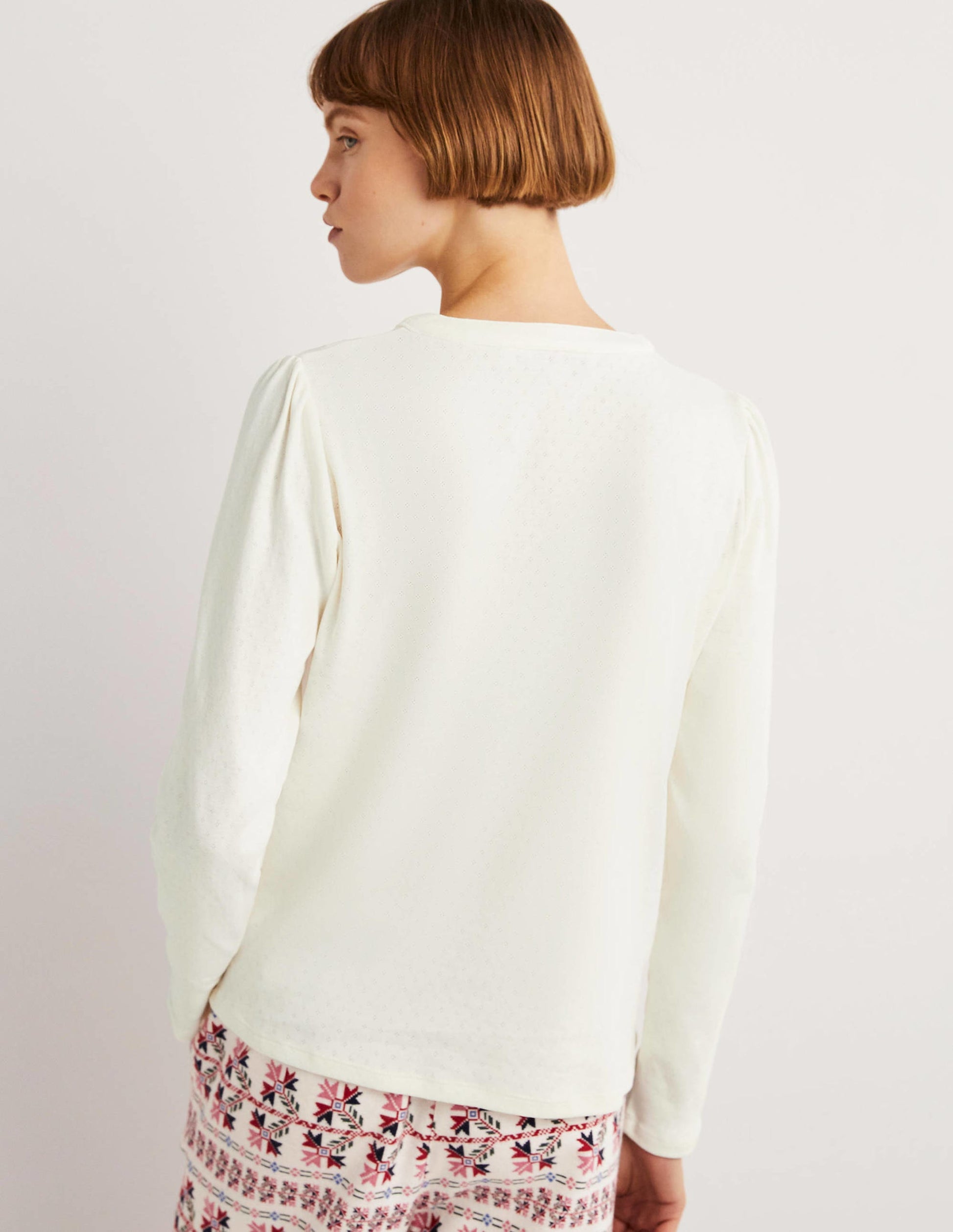 Jersey Puff Sleeve Henley-Ivory-2