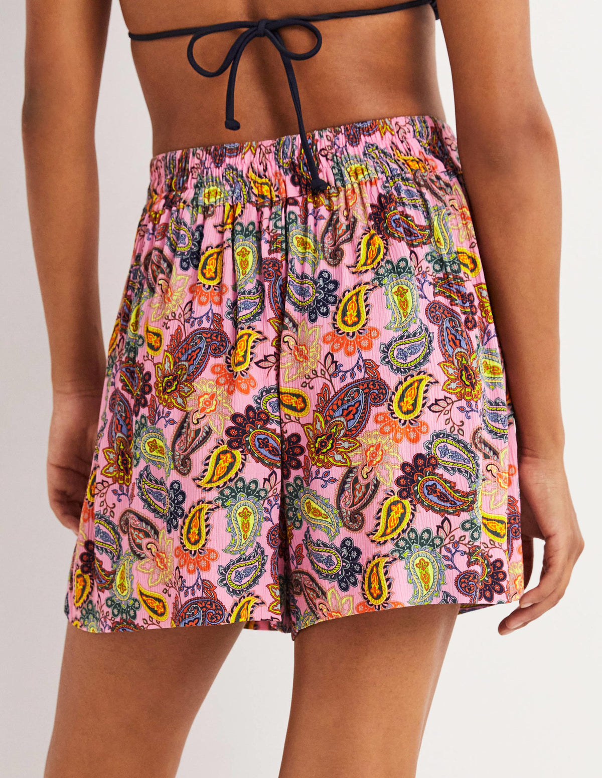 Grace Crinkle Shorts-Cherry Blossom, Paisley Charm - Image 3