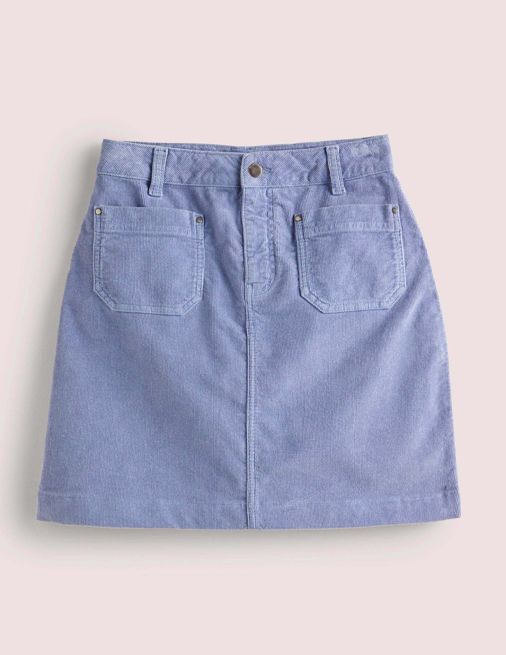 Corduroy Mini Skirt-Mid Blue-5