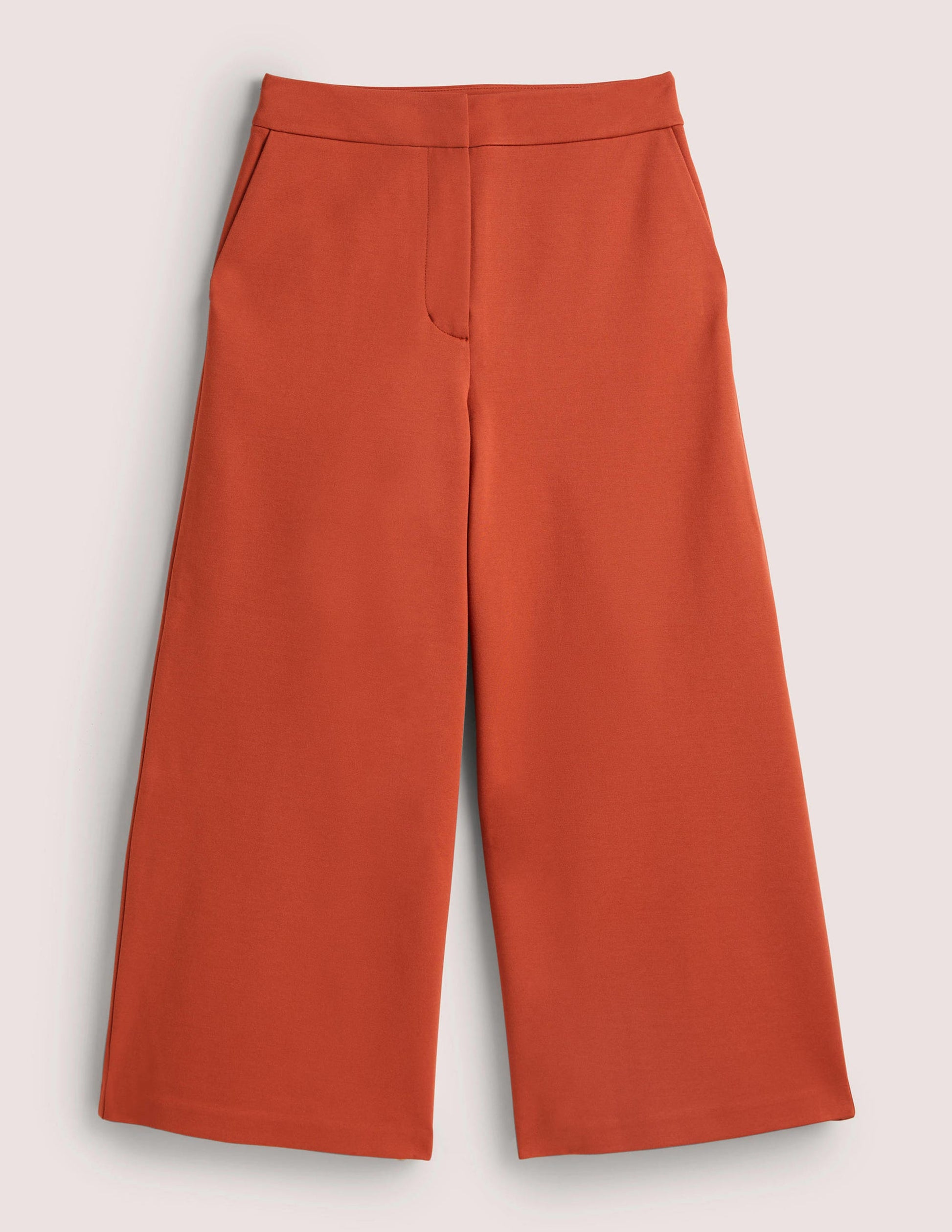 Jersey Wide Leg Culottes-Chilli Oil-5