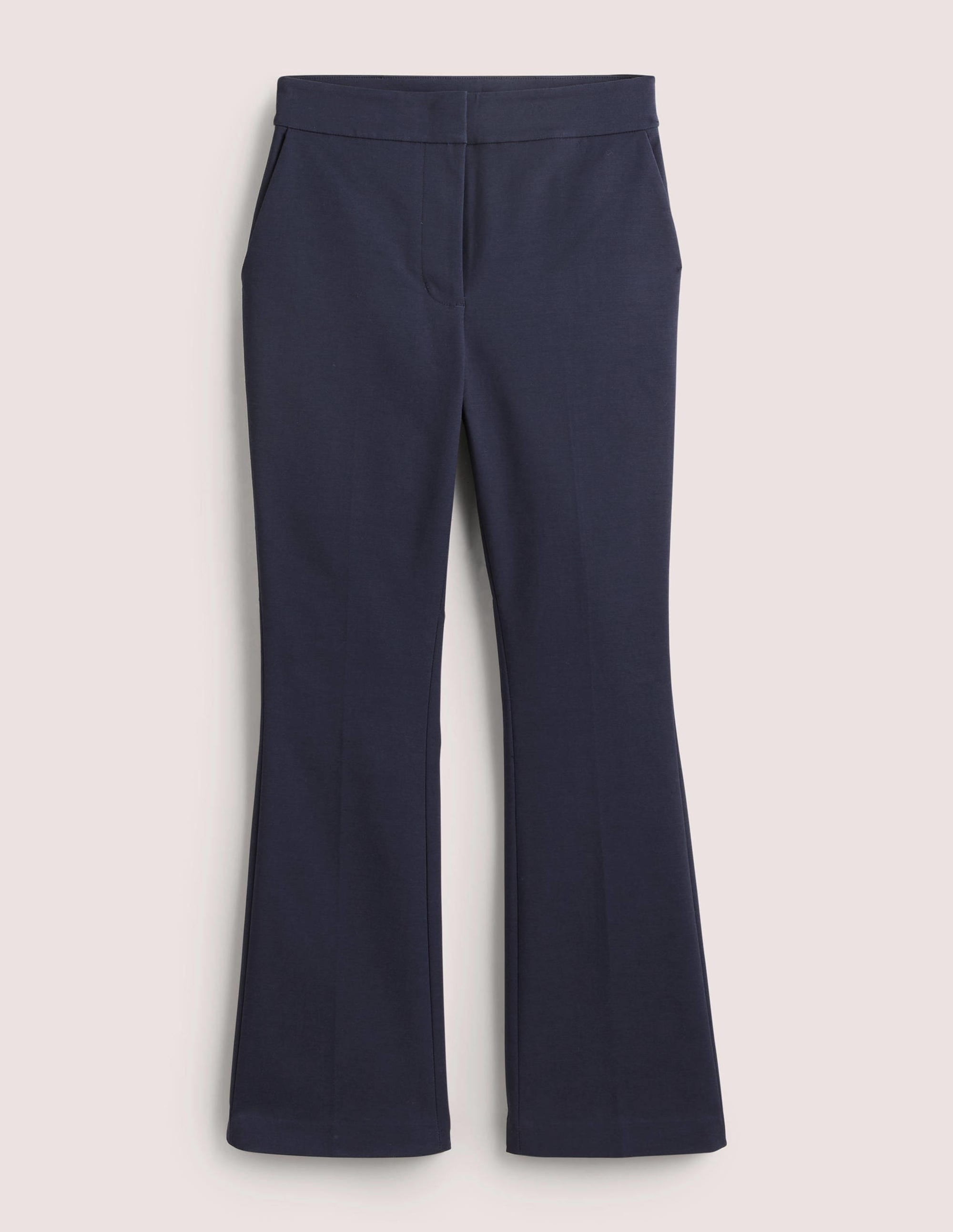 Cropped Flare Pants-Navy - Image 5