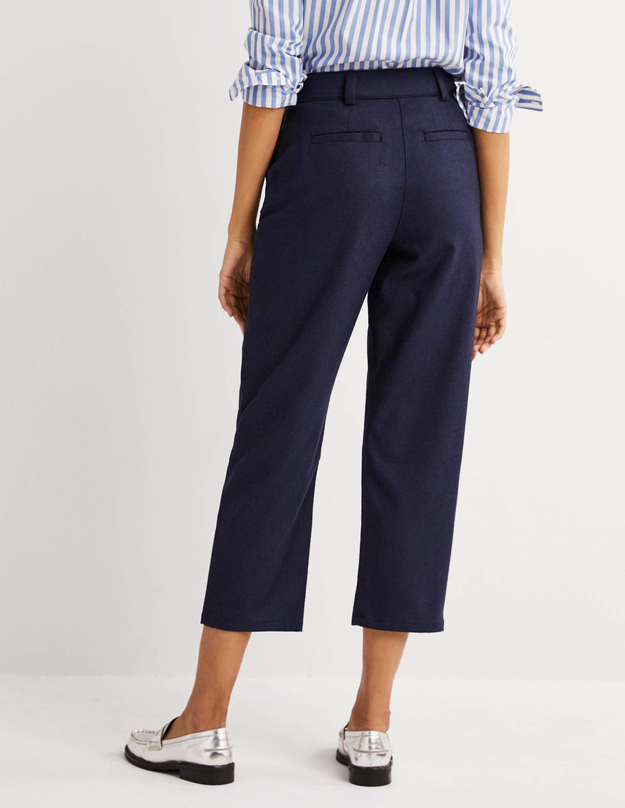High Rise Balloon Leg Pants-Navy - Image 3