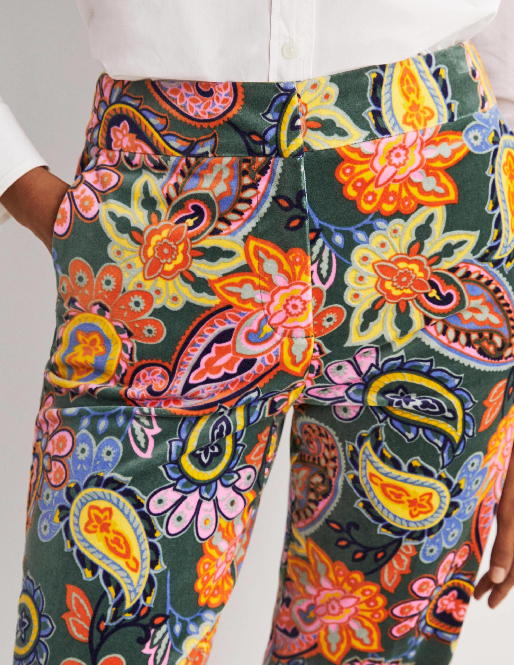 Classic Tapered Pants-Trekking Green, Paisley Charm - Image 2