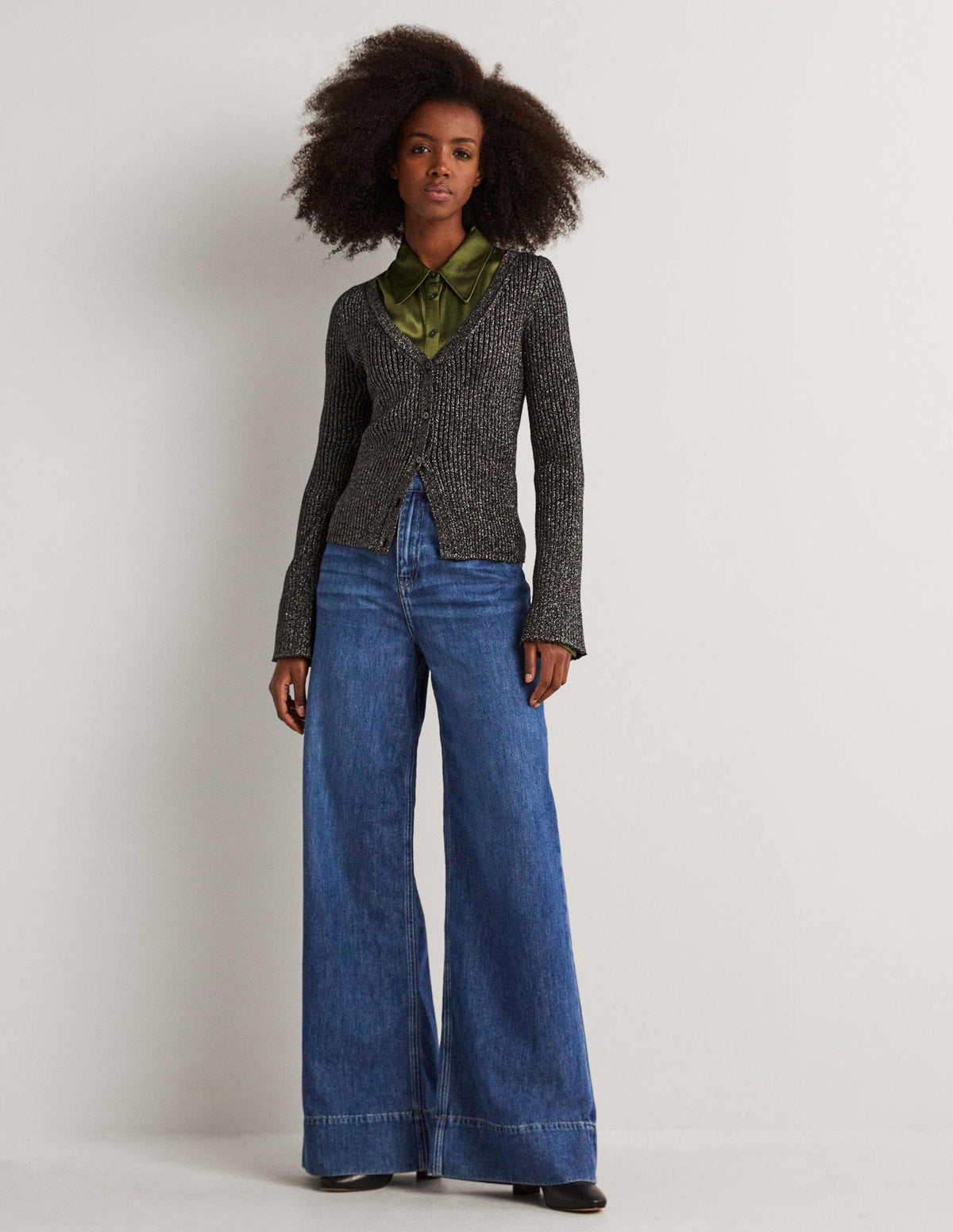 Belted Wide Leg Jeans-Mid Vintage - Image 4