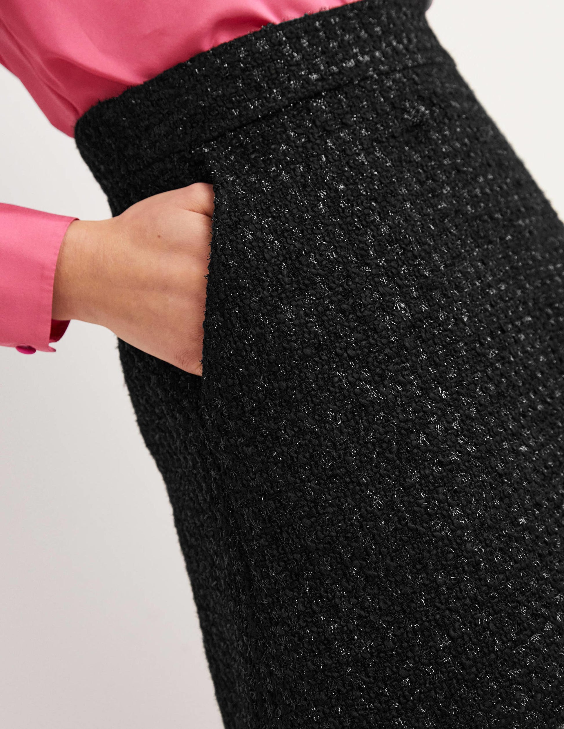 Tweed Metallic Mini Skirt-Shimmery Tweed-2