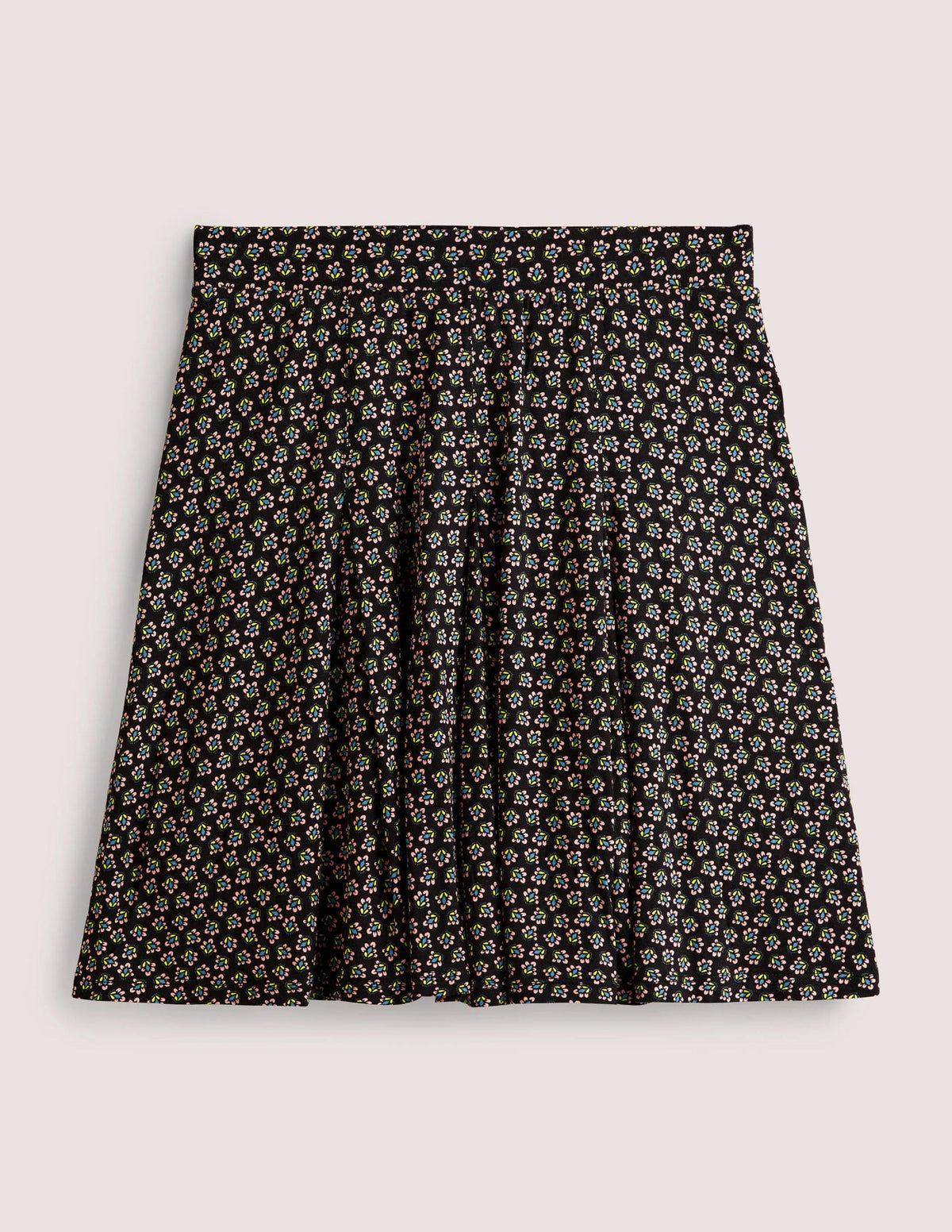 Jersey Mini Skirt-Black, Diamond Bud-5
