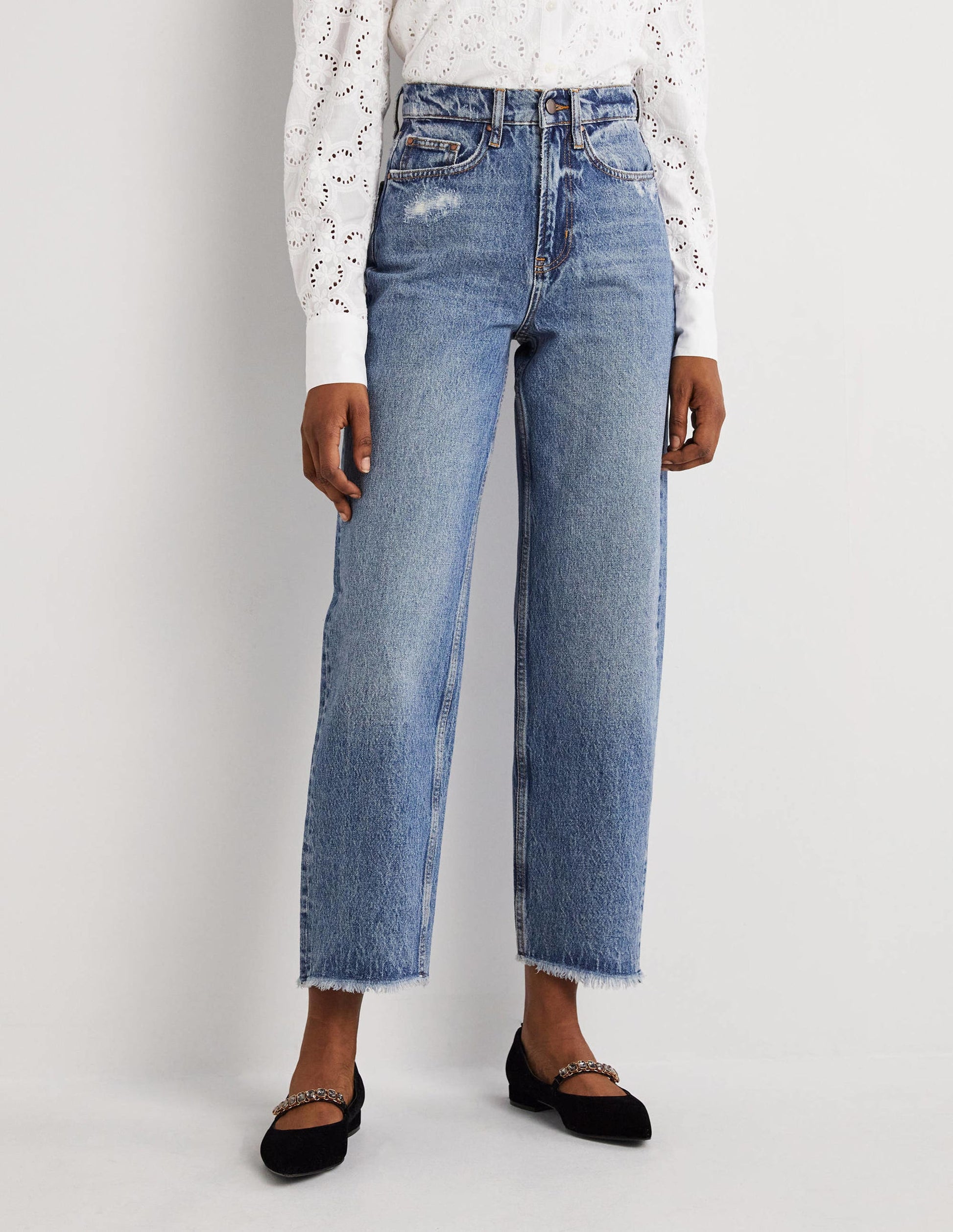 Rigid Straight Jeans-Mid Vintage-3