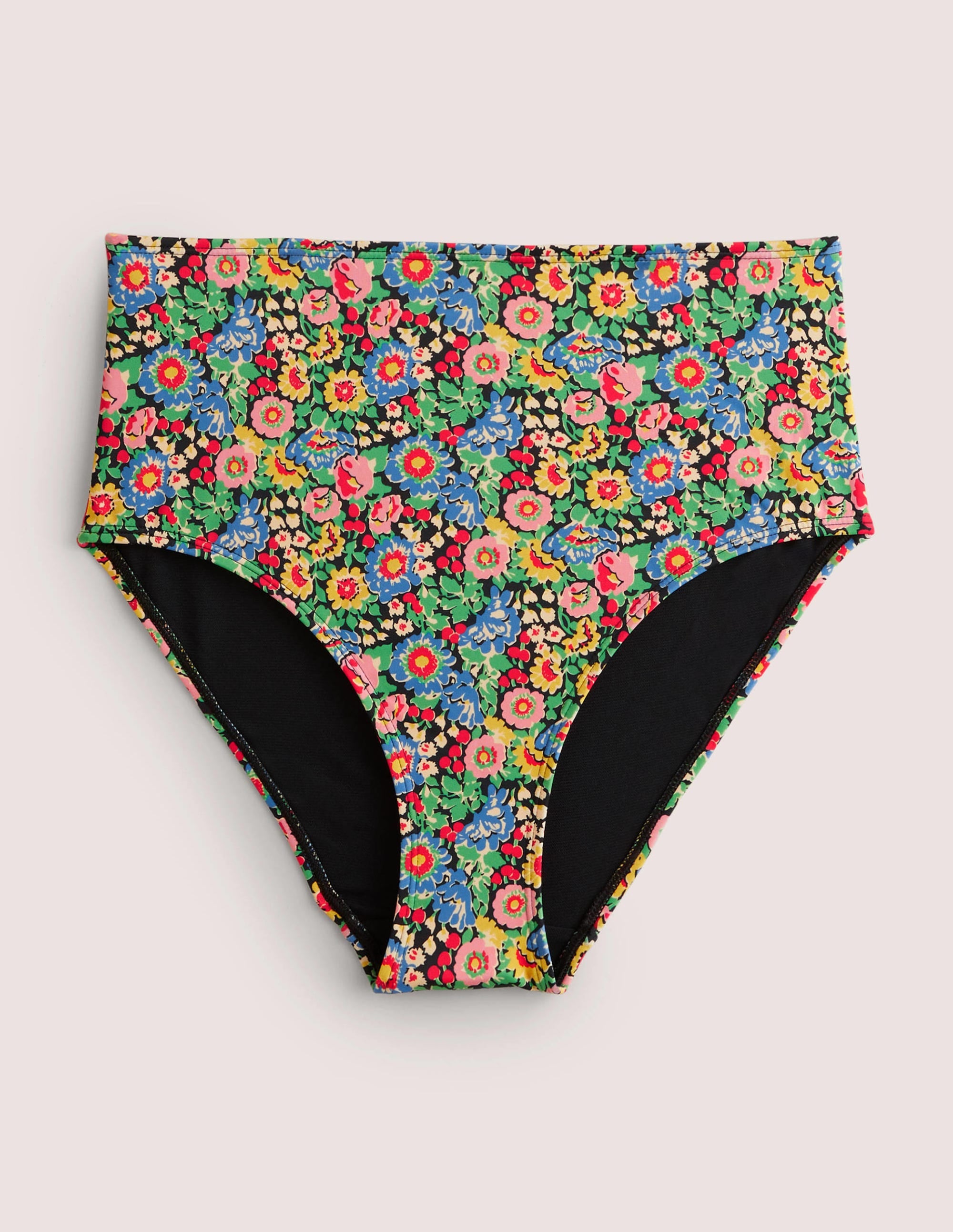 High Waisted Bikini Bottoms-Multi, Flora Illusion - Image 10