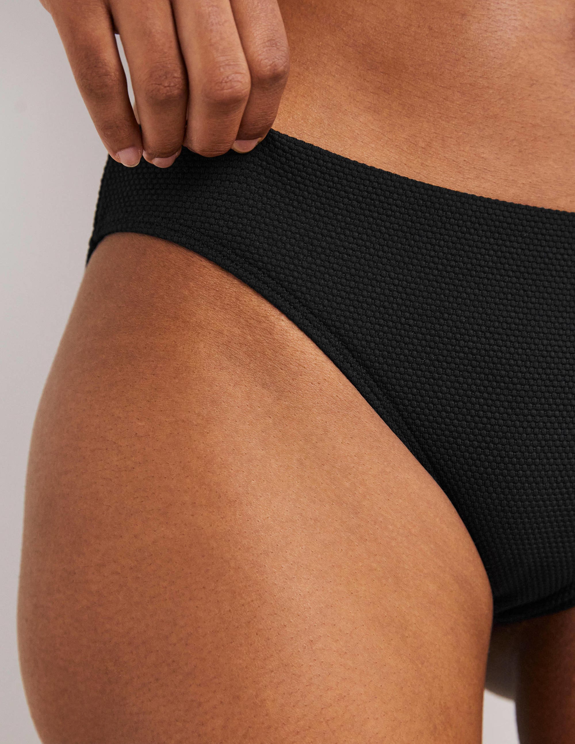 Classic Bikini Bottoms-Textured Black - Image 2