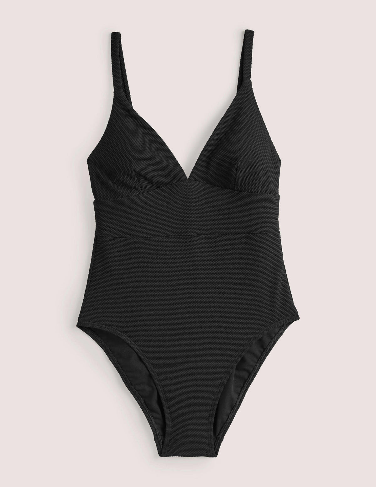 Arezzo V-neck Panel Swimsuit-Black Texture - Image 5
