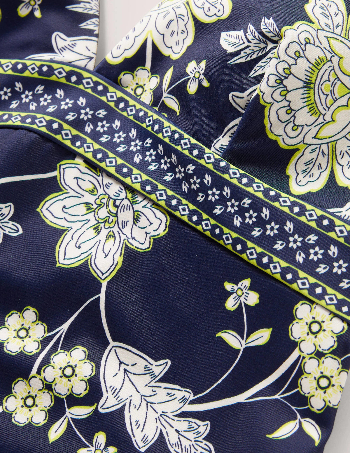 Arezzo V-neck Panel Swimsuit-Navy, Chintz Bloom-6