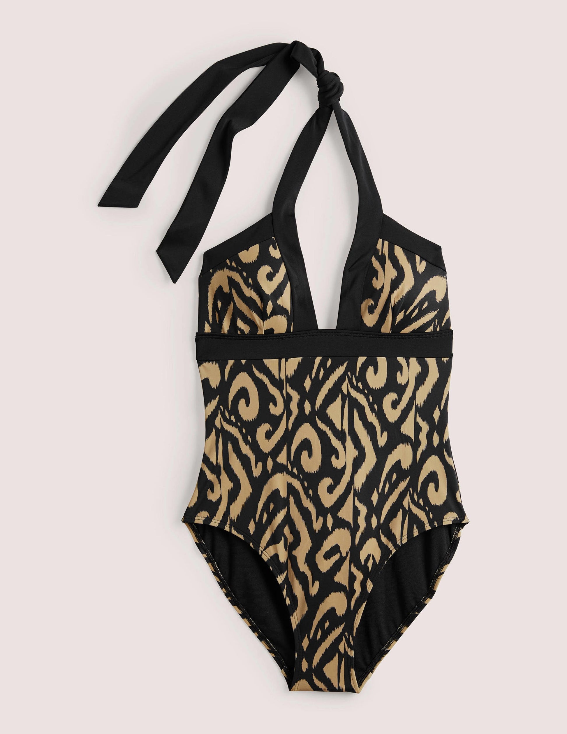 Ithaca Halter Swimsuit-Nero, Ikat-5