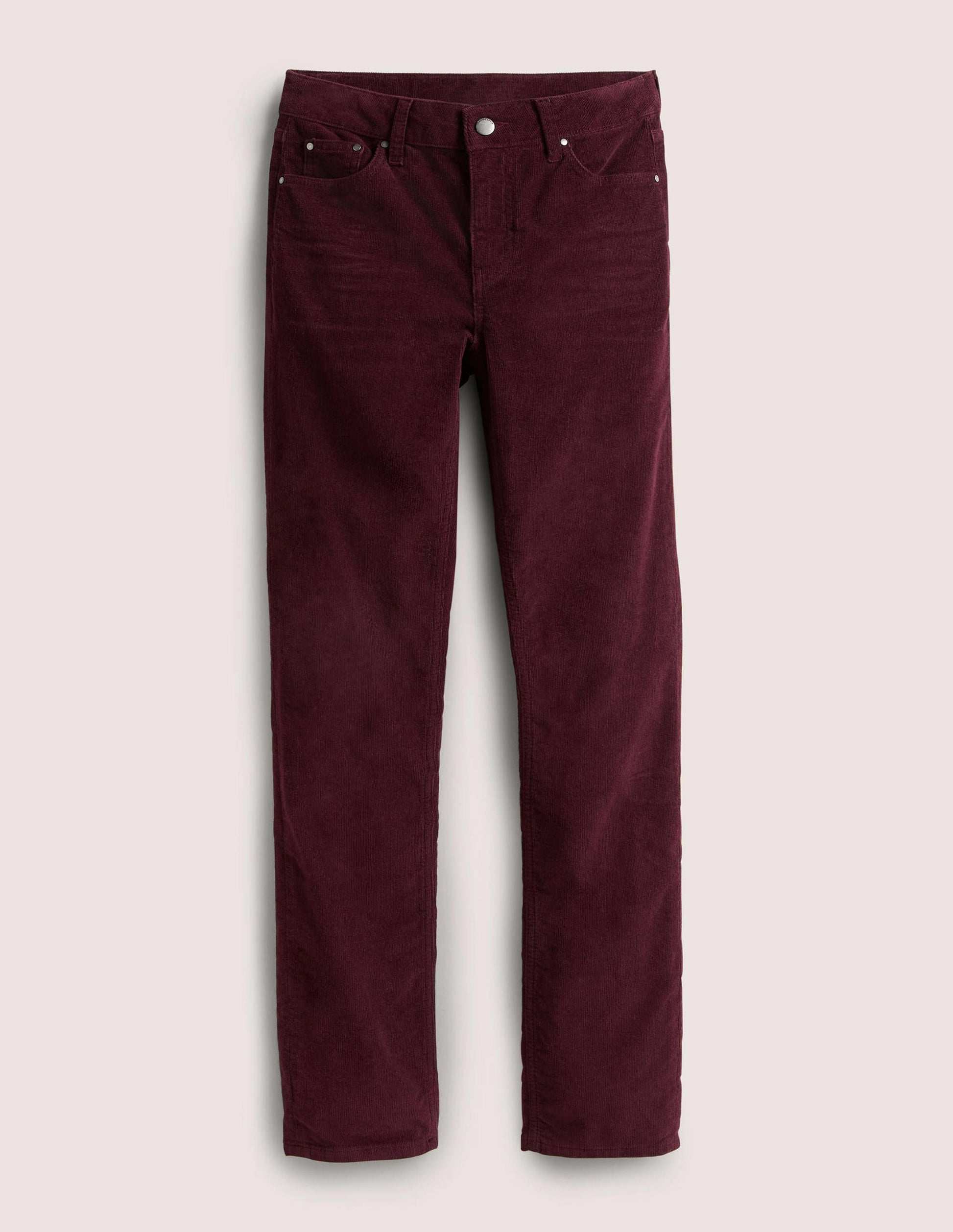 Corduroy Slim Straight Jeans-Mulled Wine-6