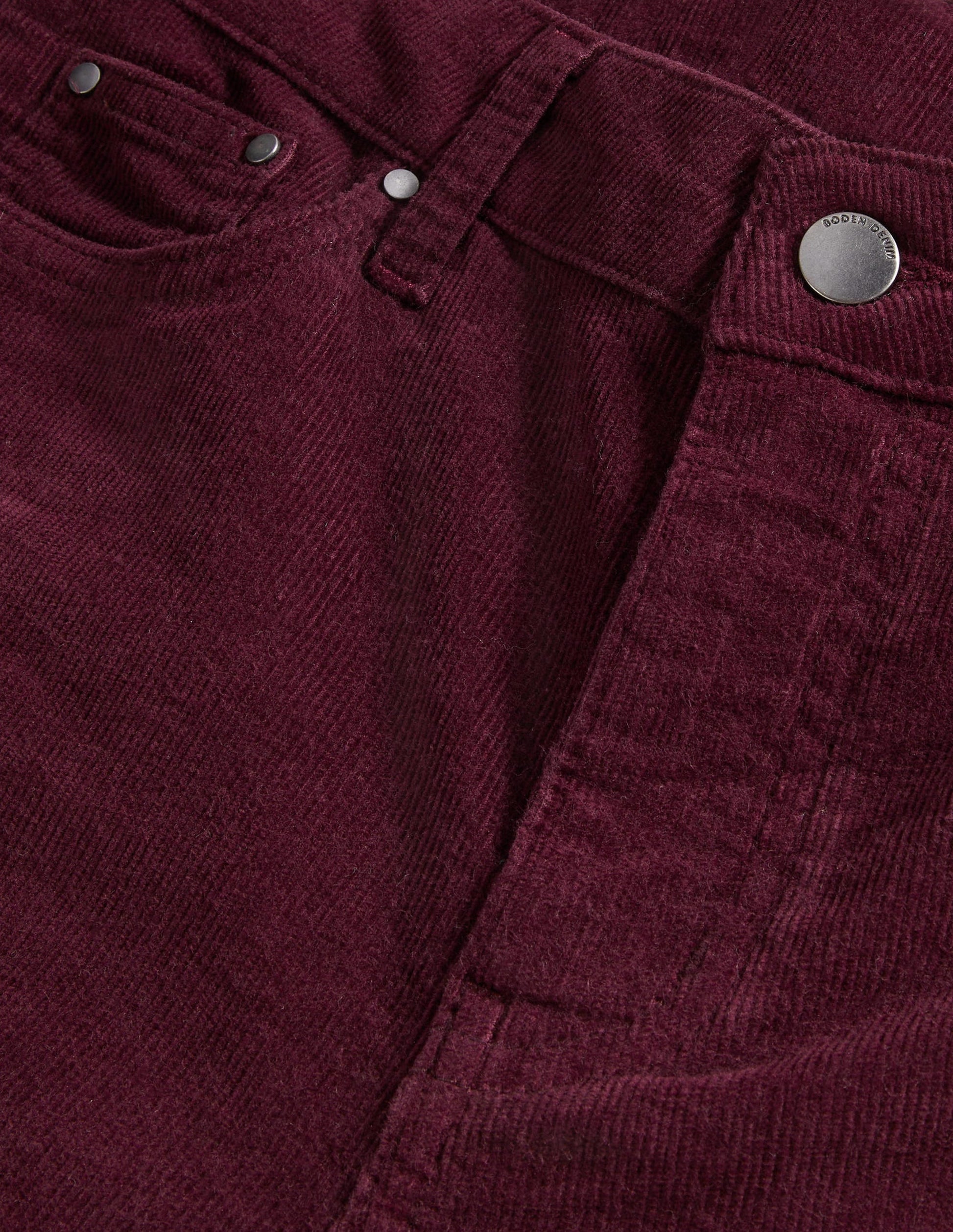 Corduroy Slim Straight Jeans-Mulled Wine-7