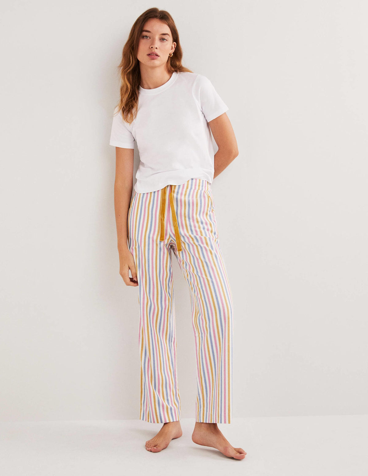 Candy-Stripe Pajama Bottoms-Riviera Blue Stripe-1