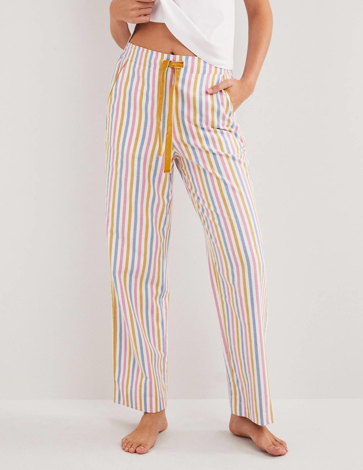 Candy-Stripe Pajama Bottoms-Riviera Blue Stripe - Image 4