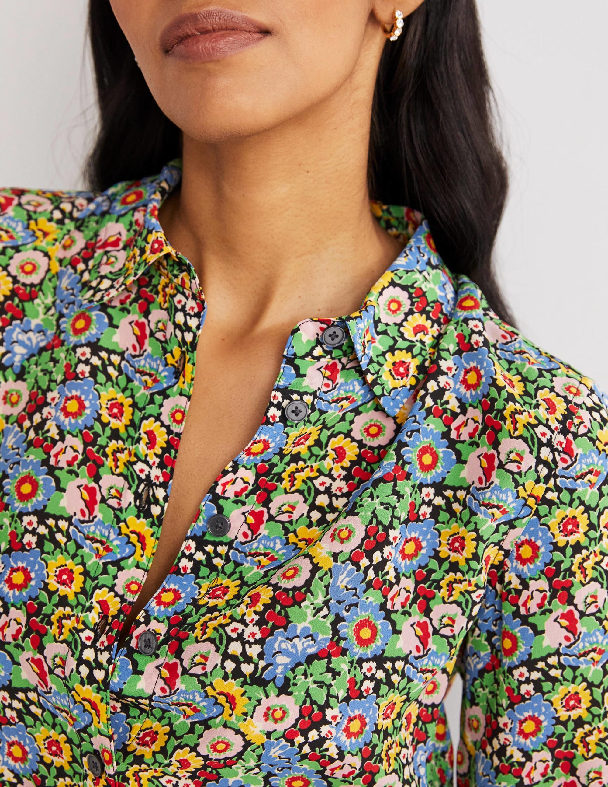 Silk Shirt-Multi, Flora Illusion - Image 2