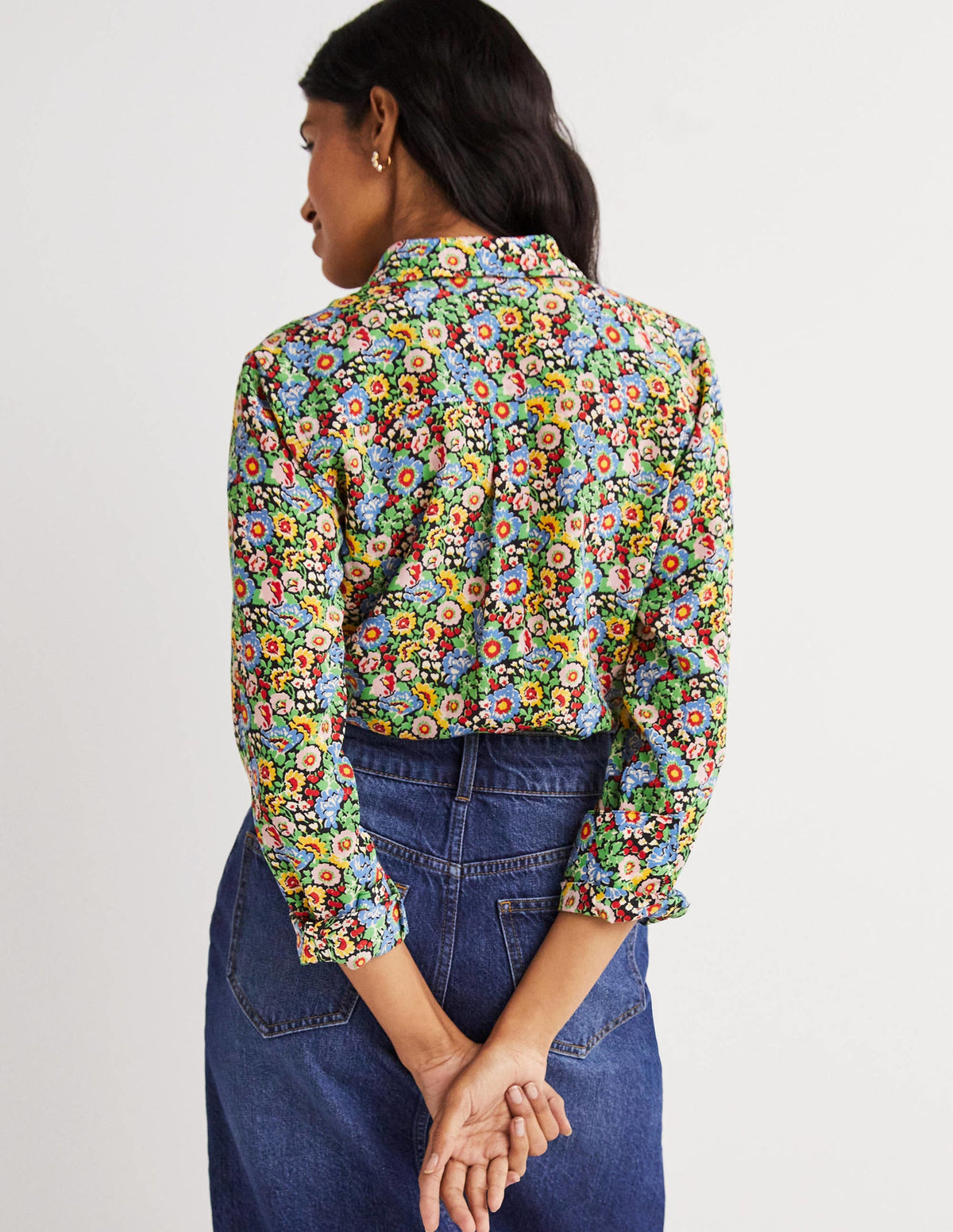 Silk Shirt-Multi, Flora Illusion - Image 3