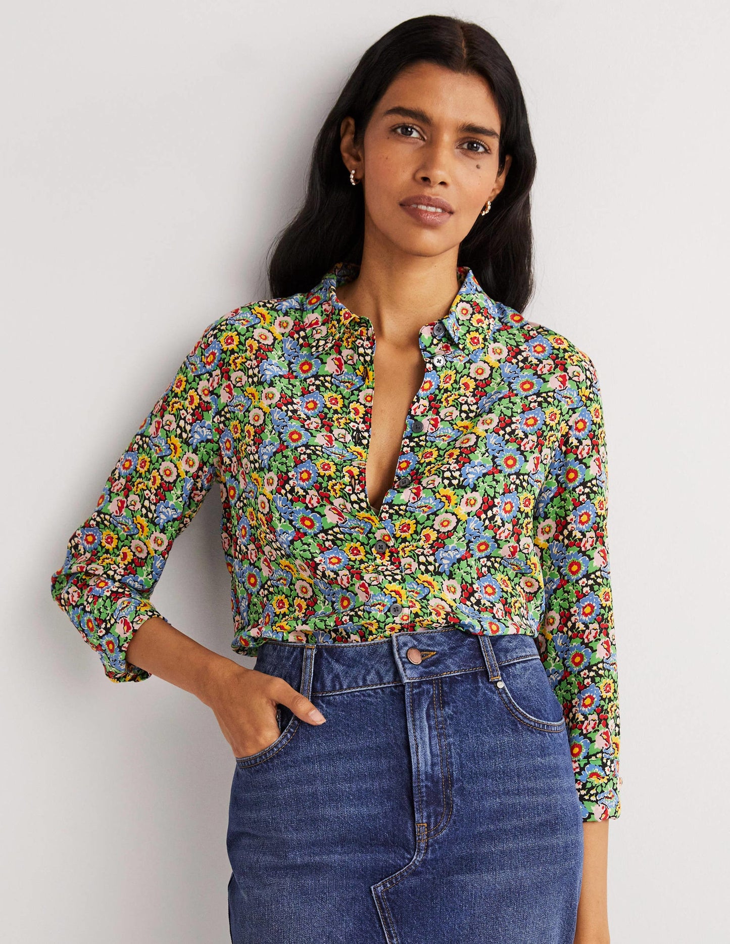 Silk Shirt-Multi, Flora Illusion