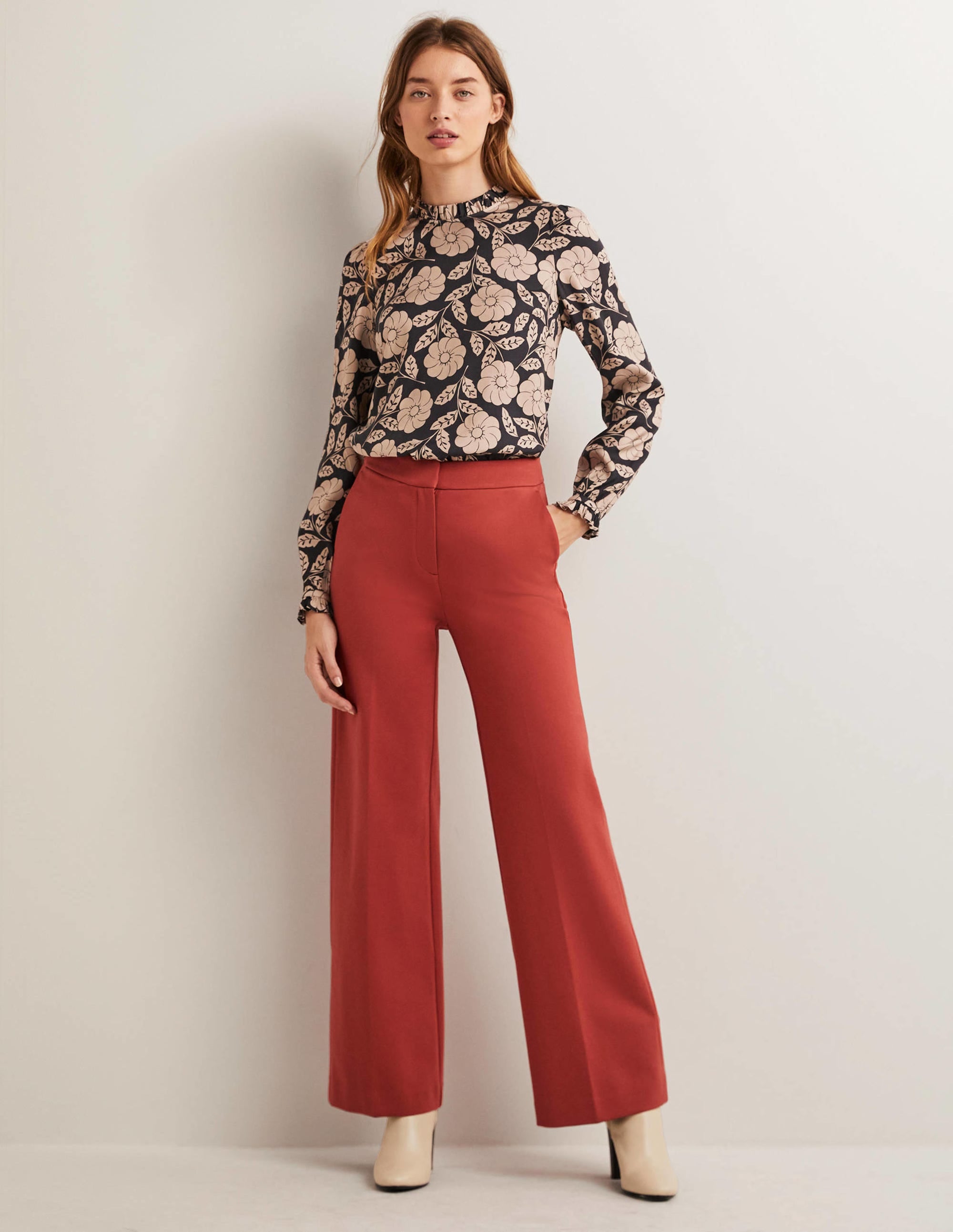 High Neck Ruffle Top-Black, Botannica - Image 4