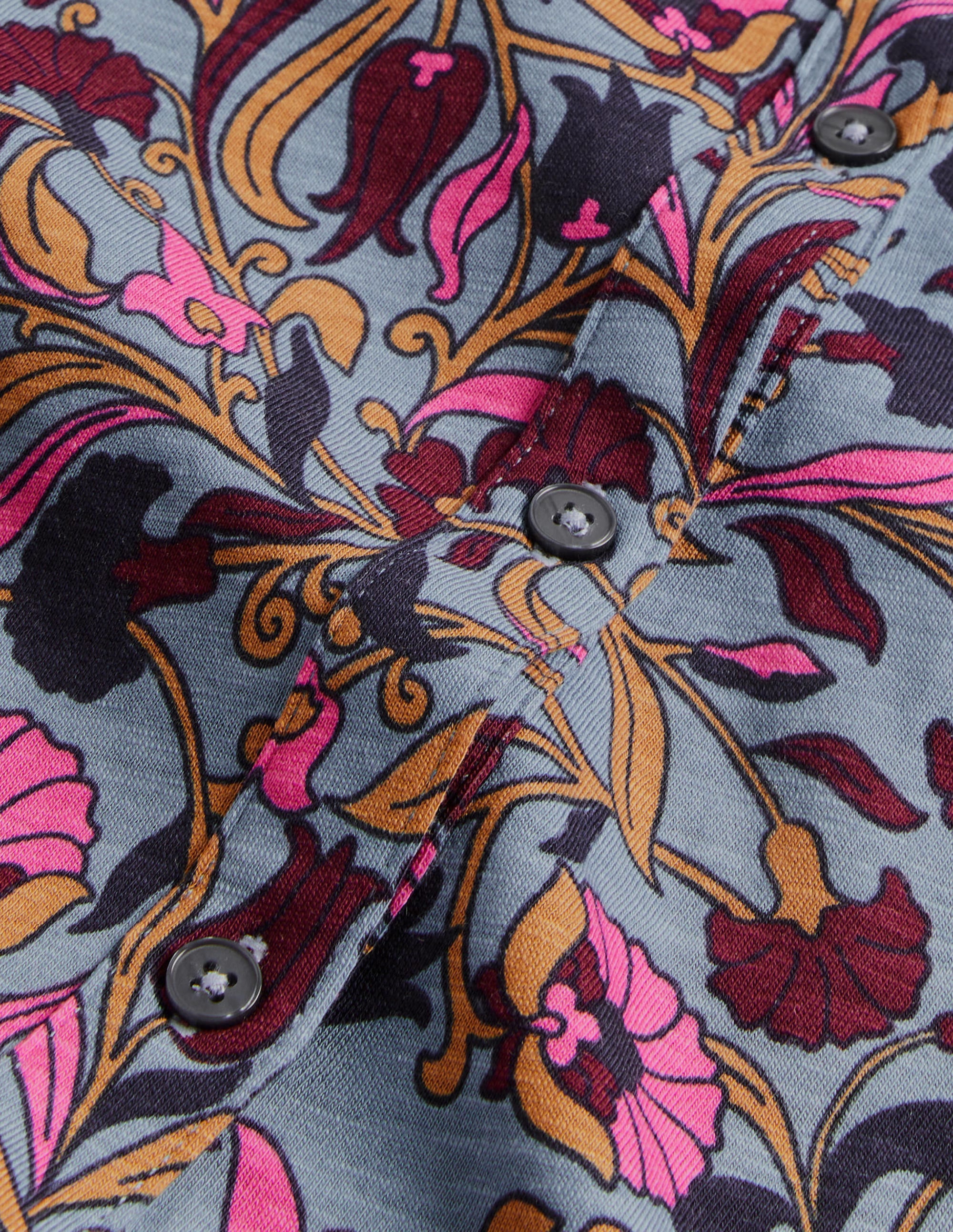 Deep Sleeve Jersey Shirt-Mid Blue, Enchanting Vine - Image 6