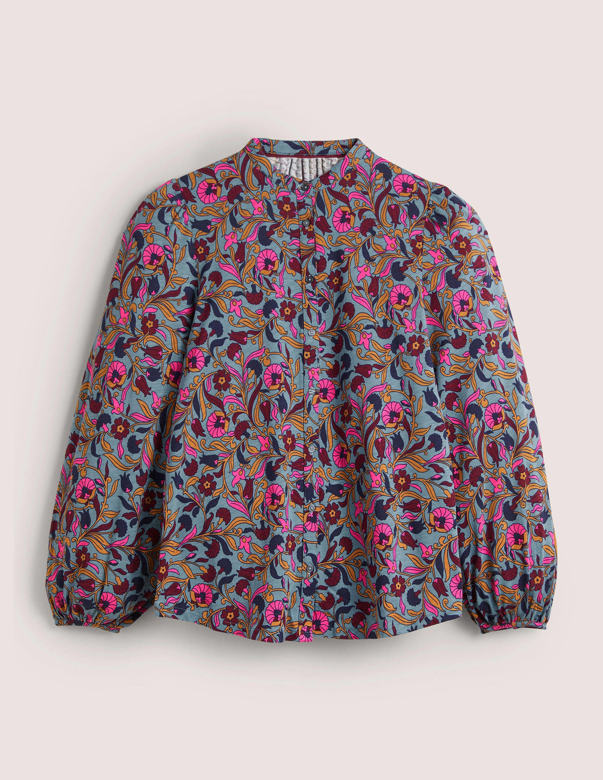 Deep Sleeve Jersey Shirt-Mid Blue, Enchanting Vine-7