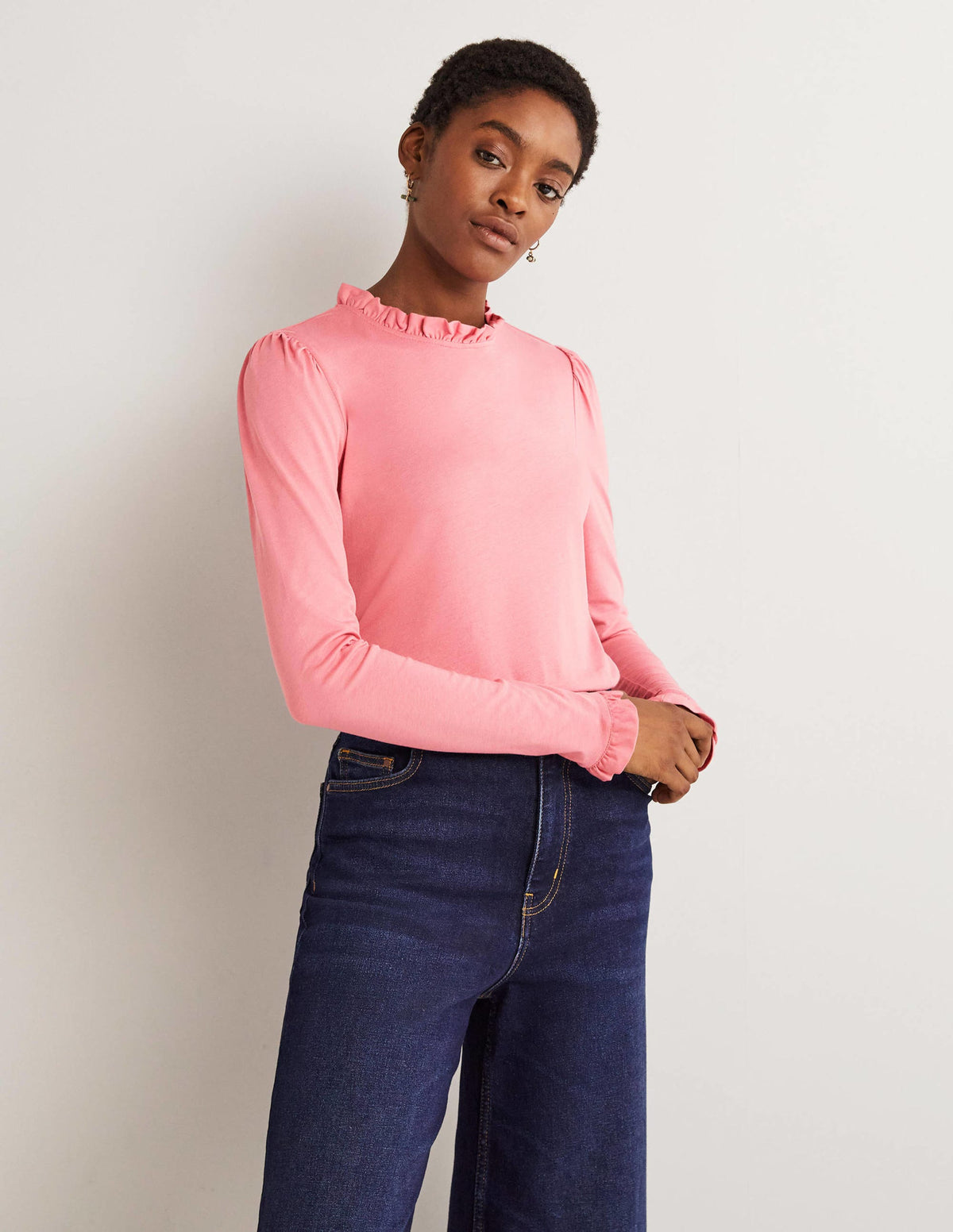 Supersoft Frill Detail Top-Wild Rose - Image 4