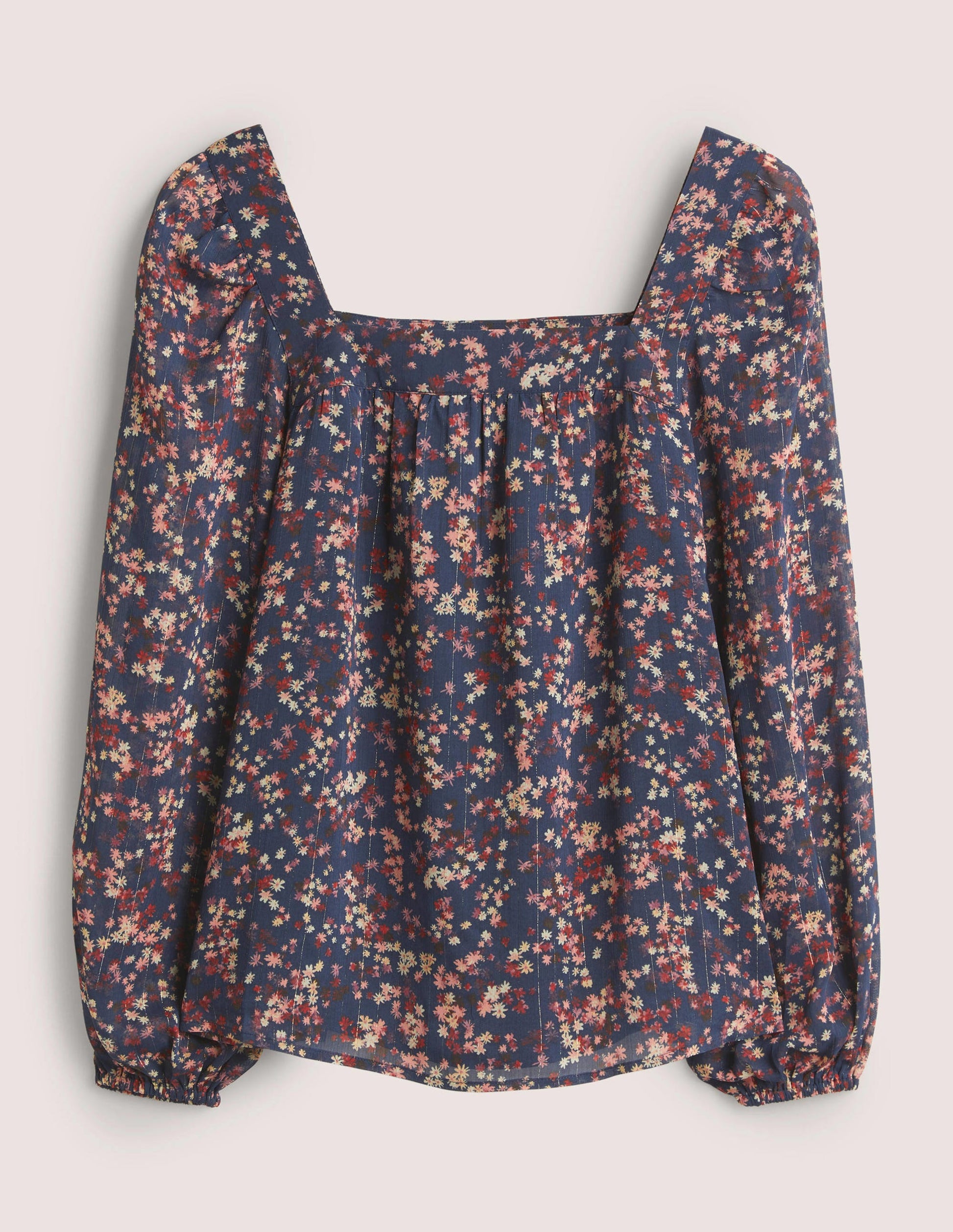 Square Neck Printed Top-Multi, Pop Bloom-6