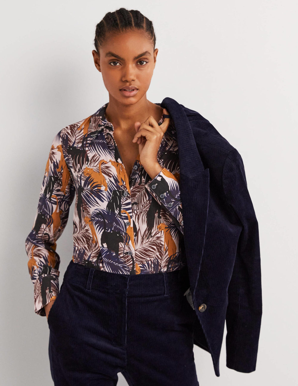 Silk Shirt-Milkshake, Tropic Panther-1