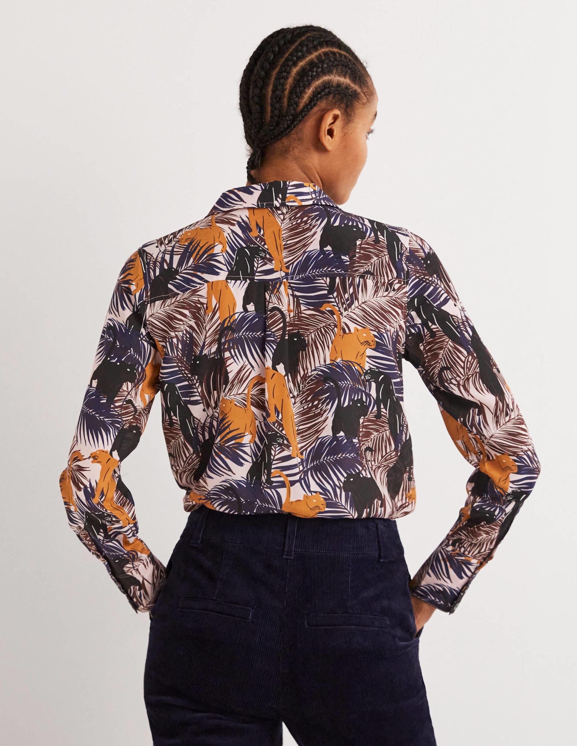 Silk Shirt-Milkshake, Tropic Panther - Image 3