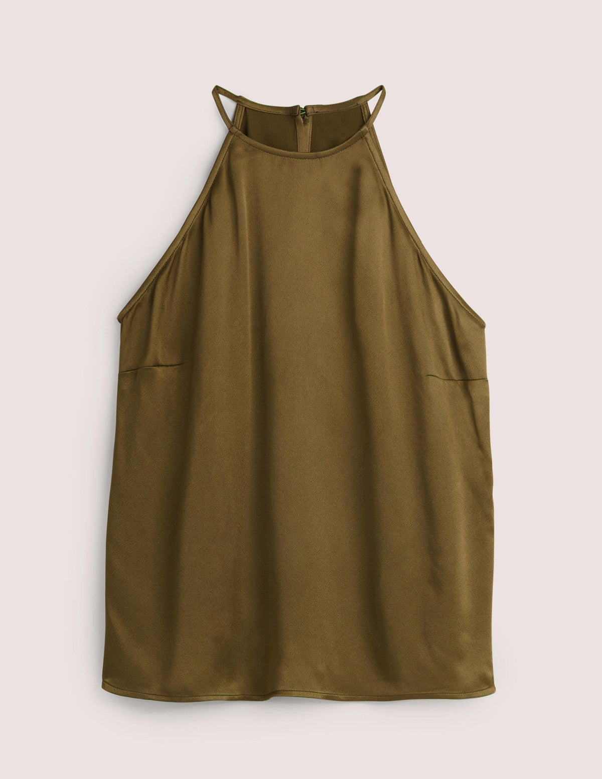 Strappy Halterneck Satin Top-Basil - Image 6