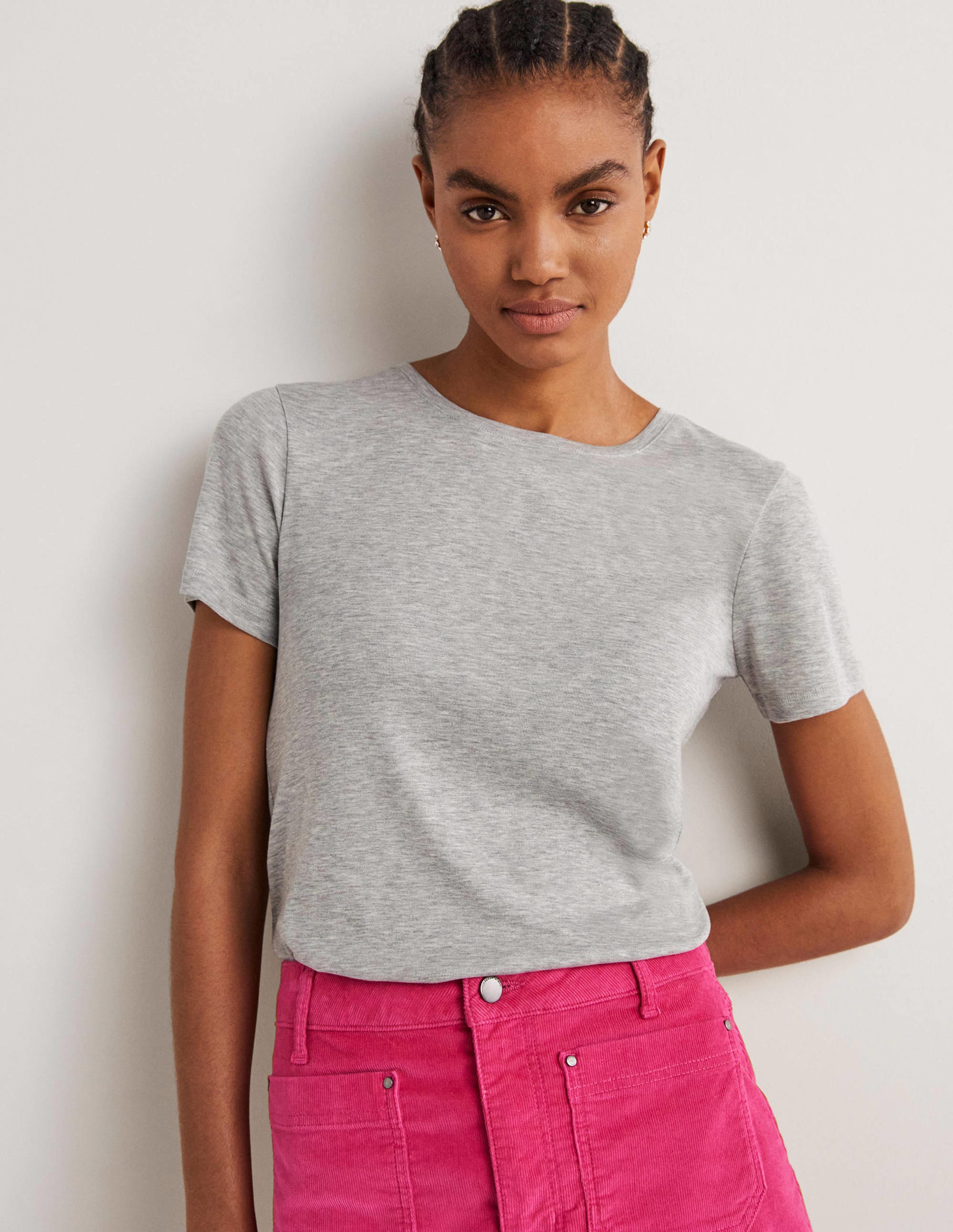 Soft Touch T-Shirt-Grey Marl - Image 1