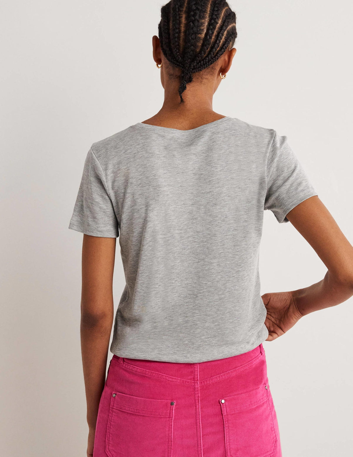 Soft Touch T-Shirt-Grey Marl - Image 3