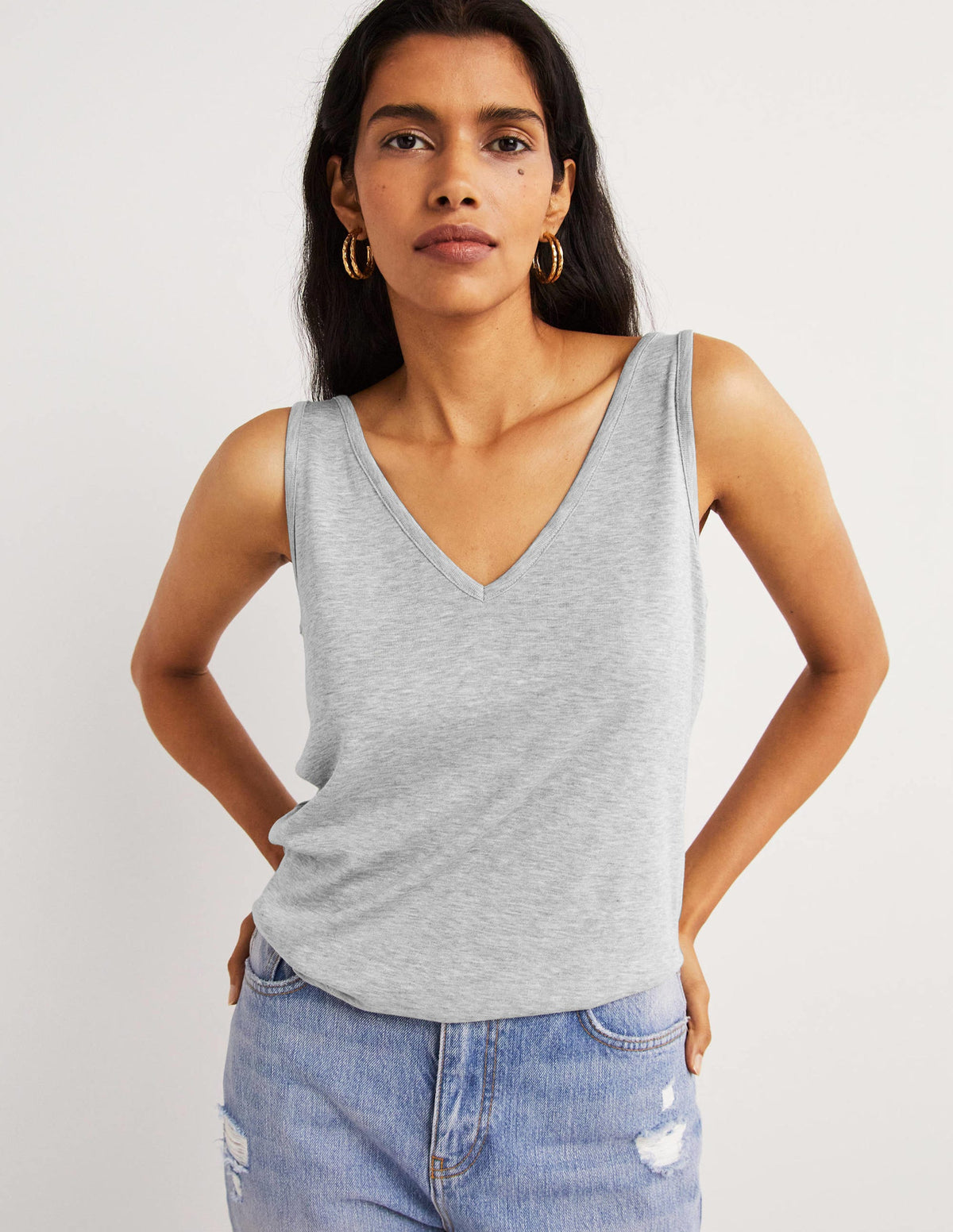 Soft Touch Tank-Grey Marl - Image 1