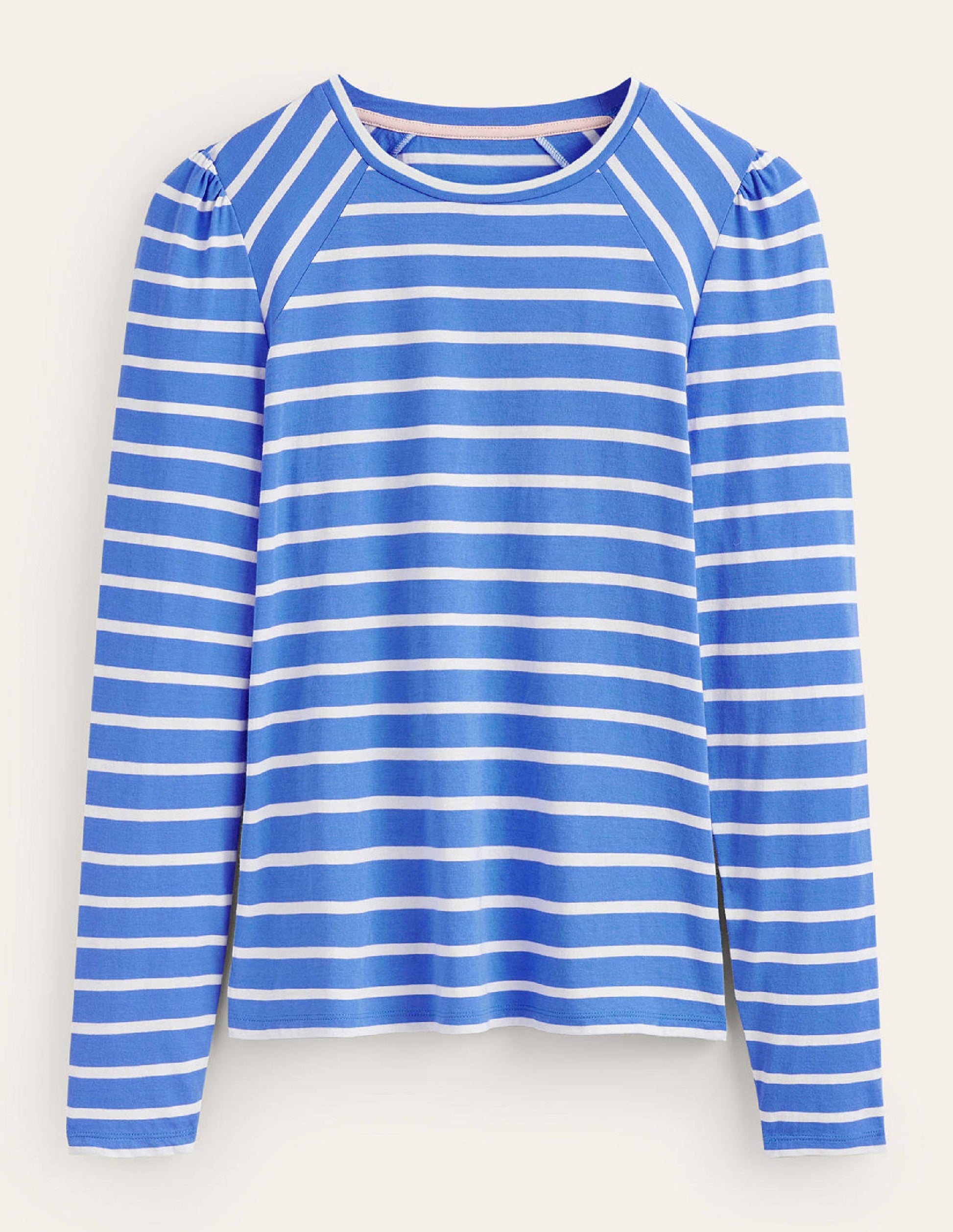 Arabella Stripe T-Shirt-Marina, Ivory-5