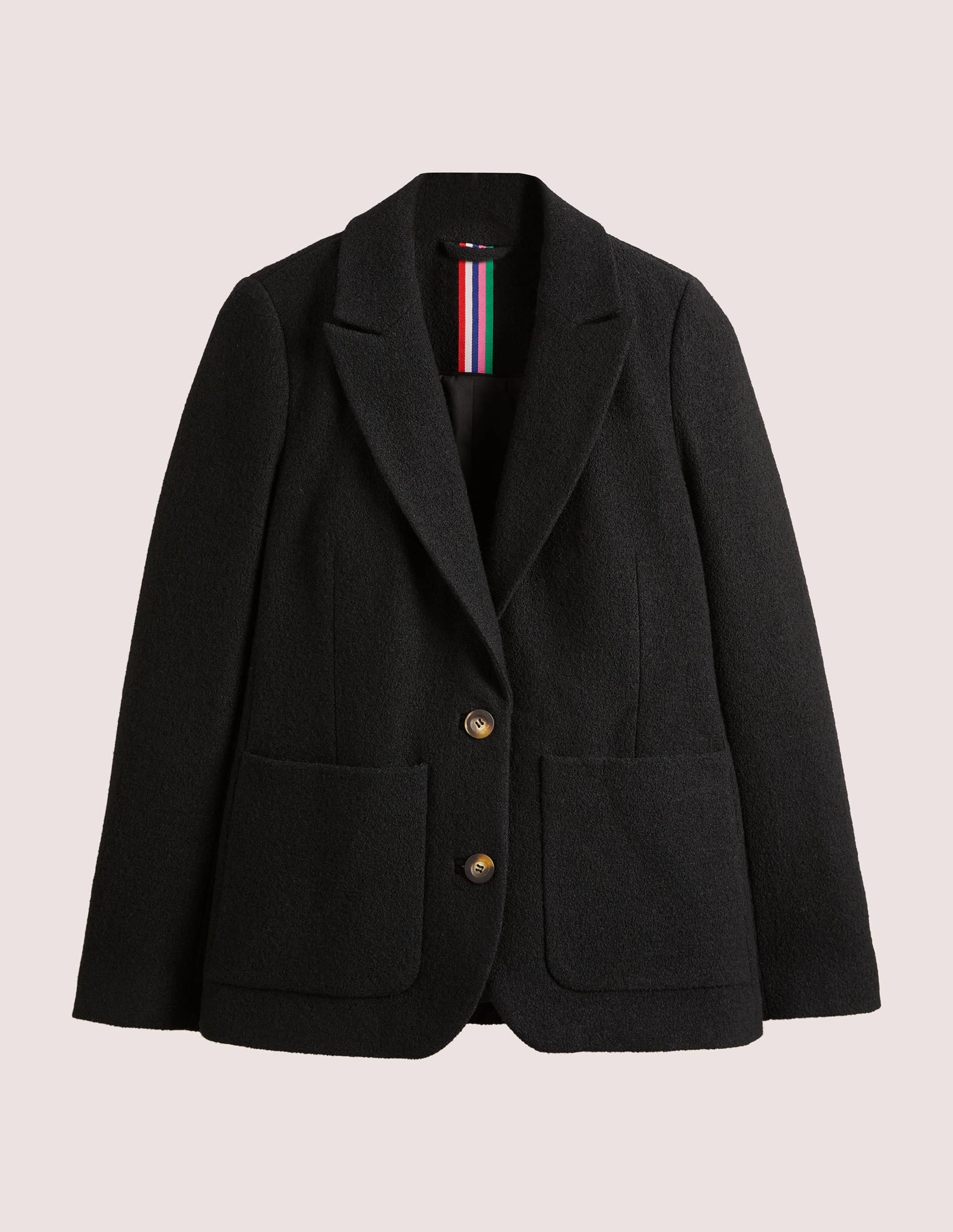 Bella Textured Wool Blazer-Black - Image 6
