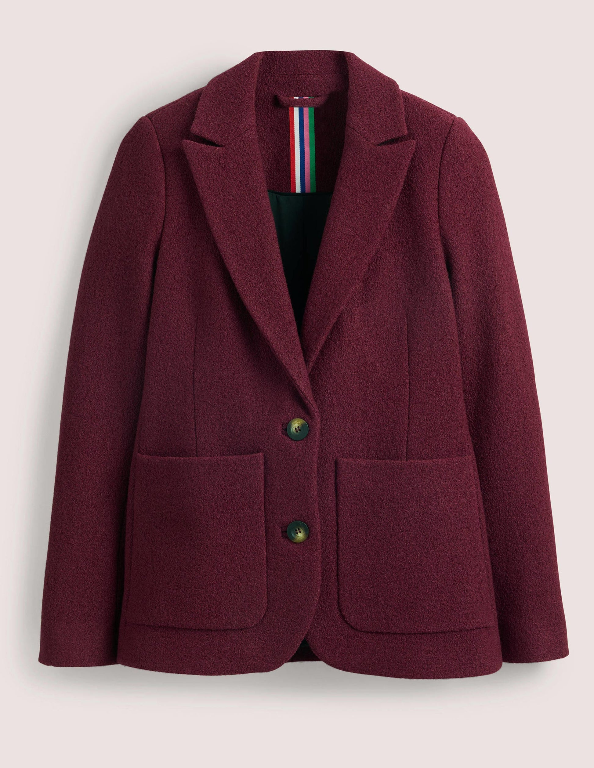Bella Textured Wool Blazer-Mulled Wine-7