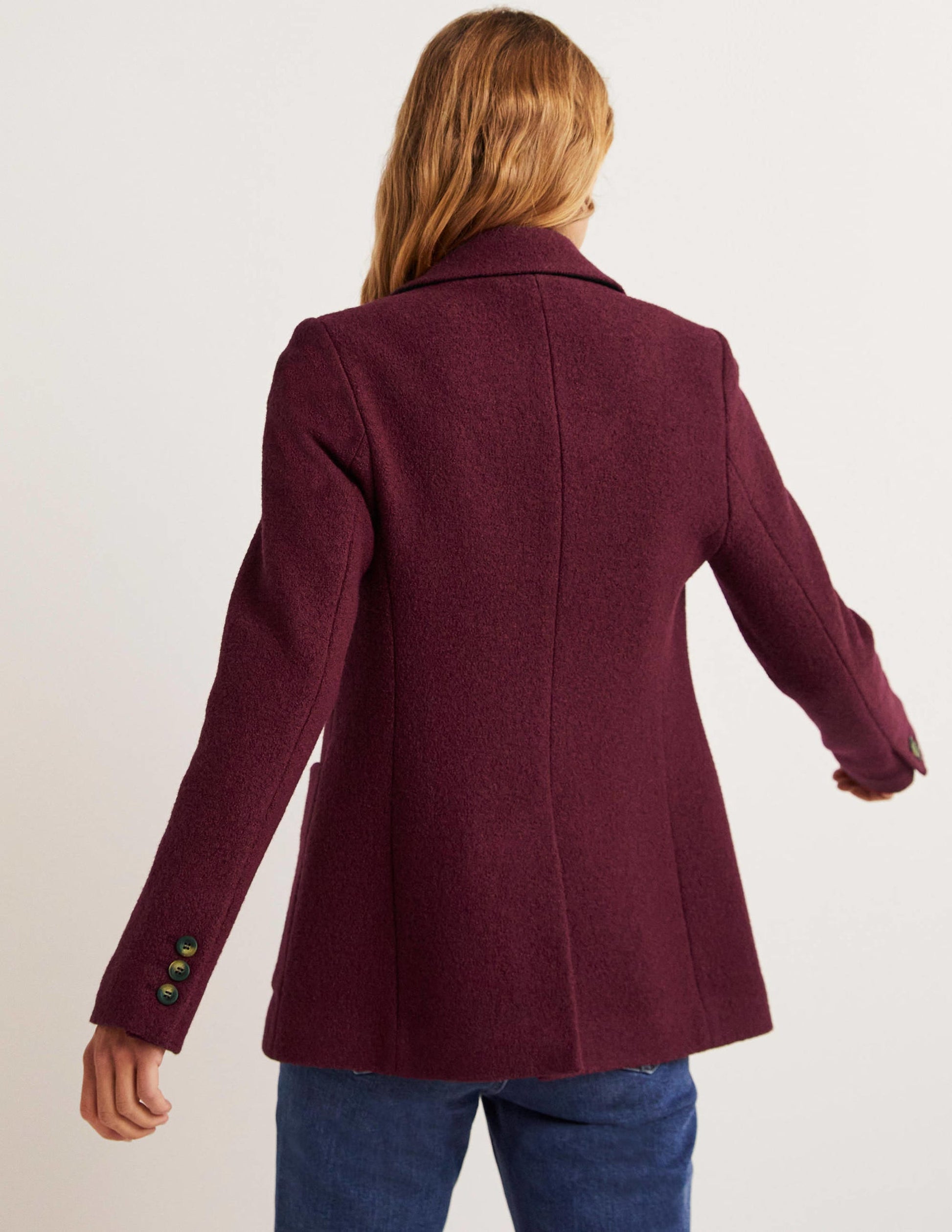 Bella Textured Wool Blazer-Mulled Wine-4