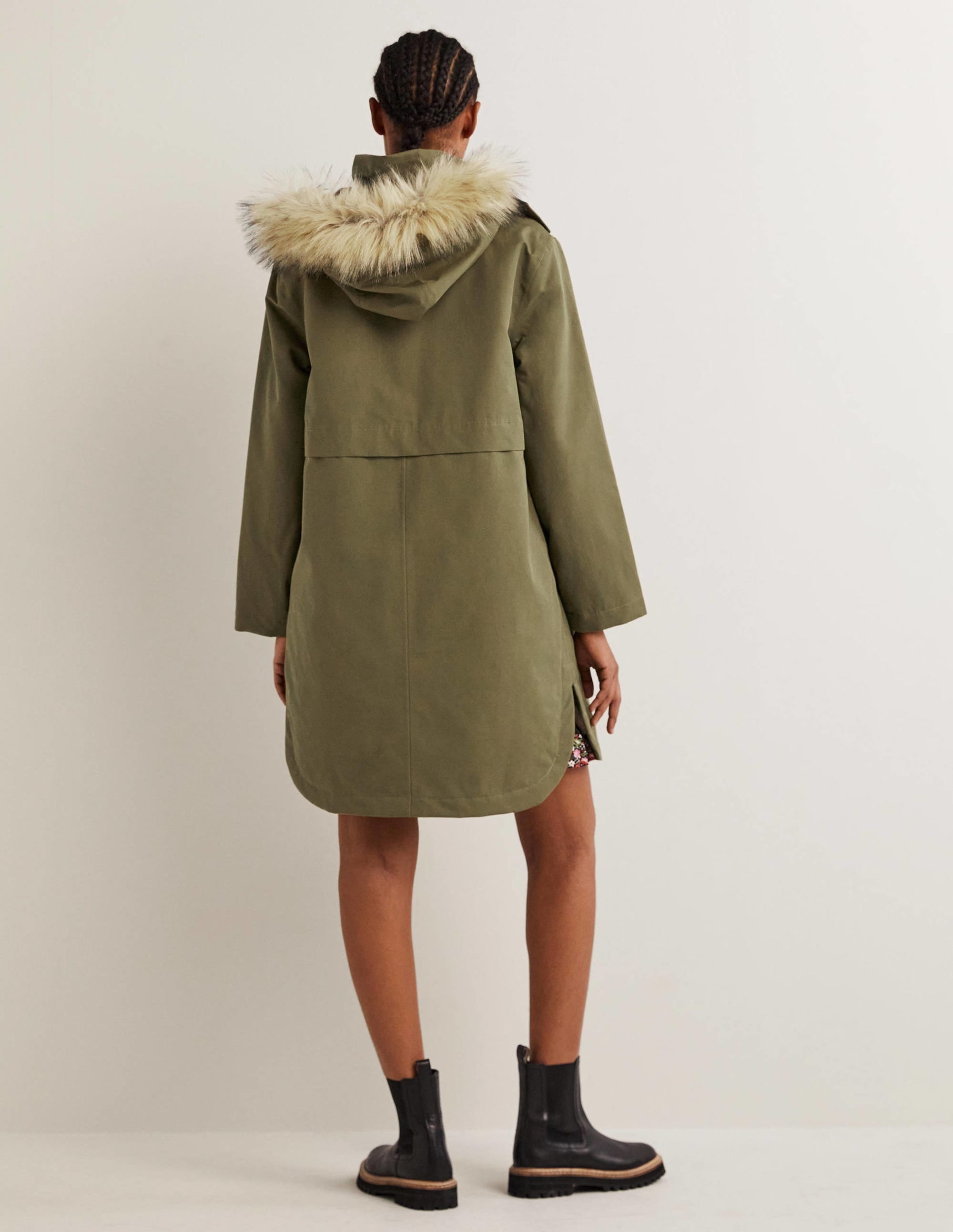 Waterproof Borg Lined Parka-Basil Green - Image 3